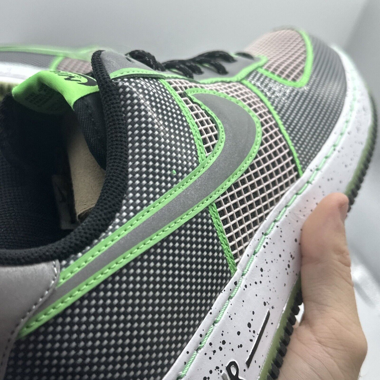Size 12 - Nike Air Force 1 Low Insideout DB Doernbecher Green 3m Black Leather