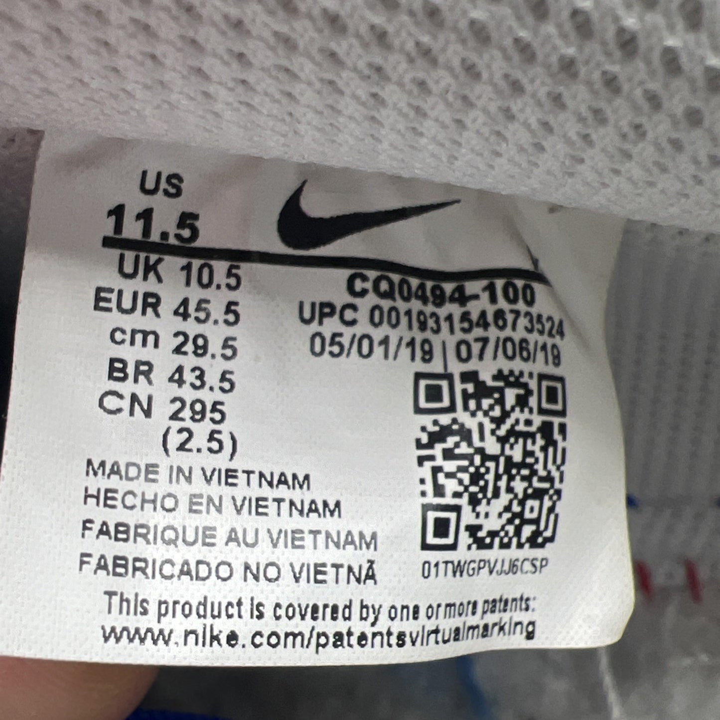 Size 11.5 - Nike Uninterrupted x Air Force 1 QS Low More Than (CQ0494-100)