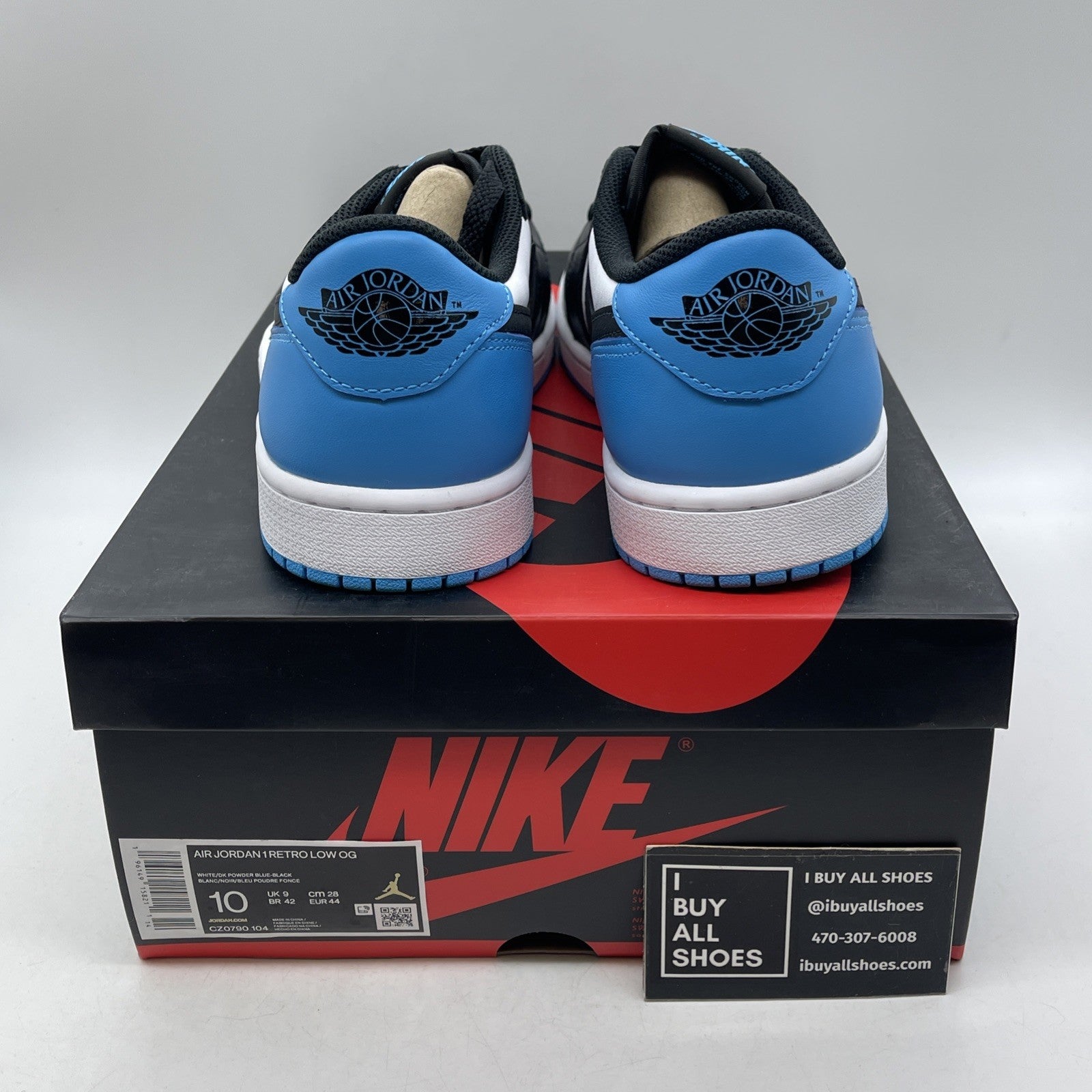 Size 10 - Air Jordan 1 Retro OG Low UNC (CZ0790-104)