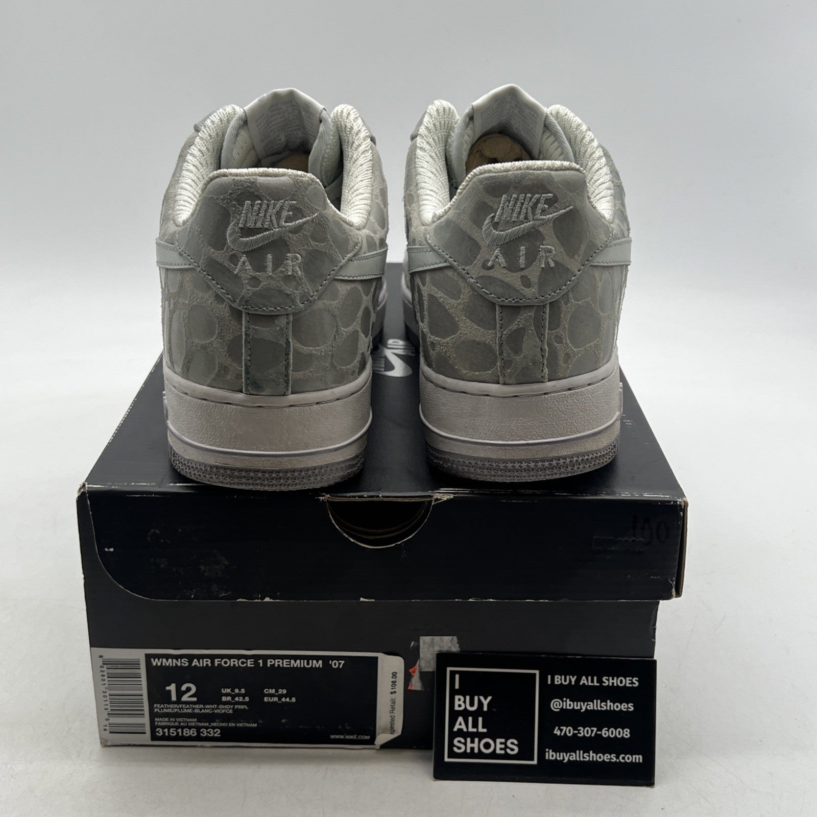 Size 12 - Nike Air Force 1 '07 Low Gray W (315186-332)