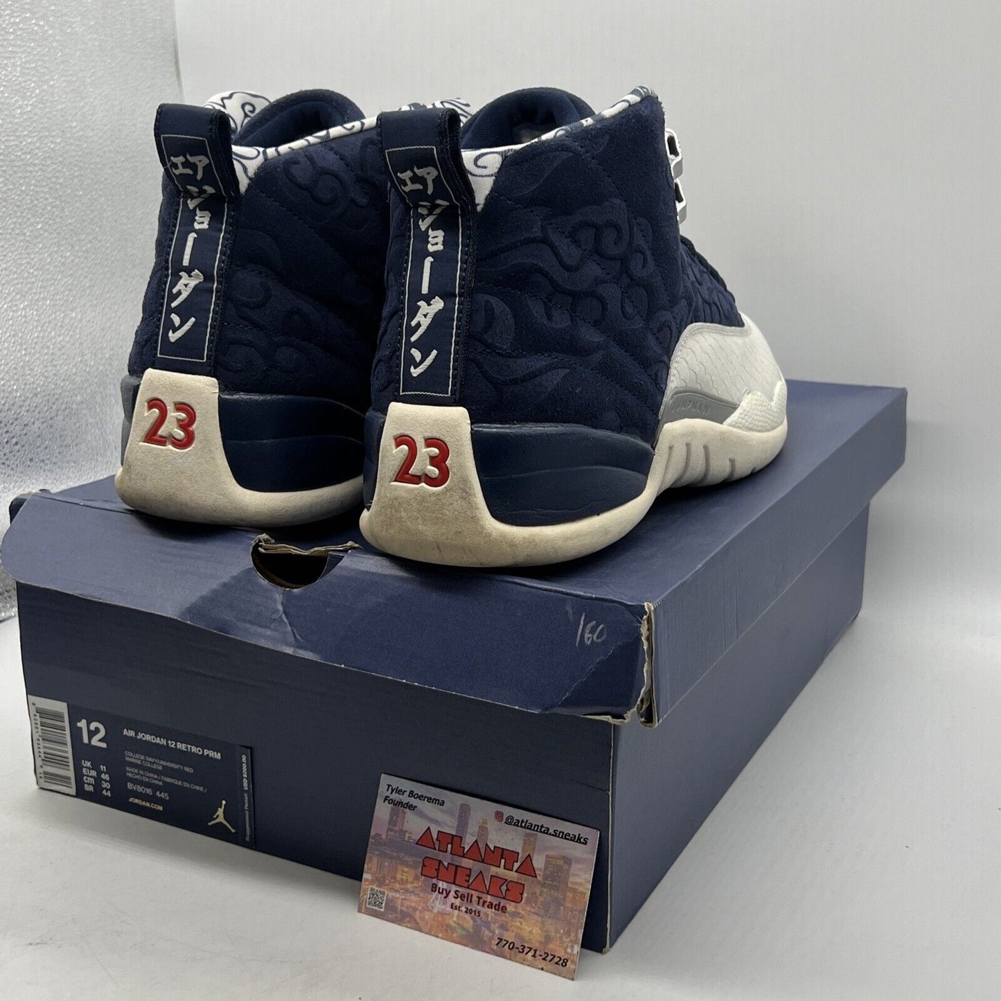 Size 12 - Air Jordan 12 Retro International Flight Navy White Suede (BV8016-445)