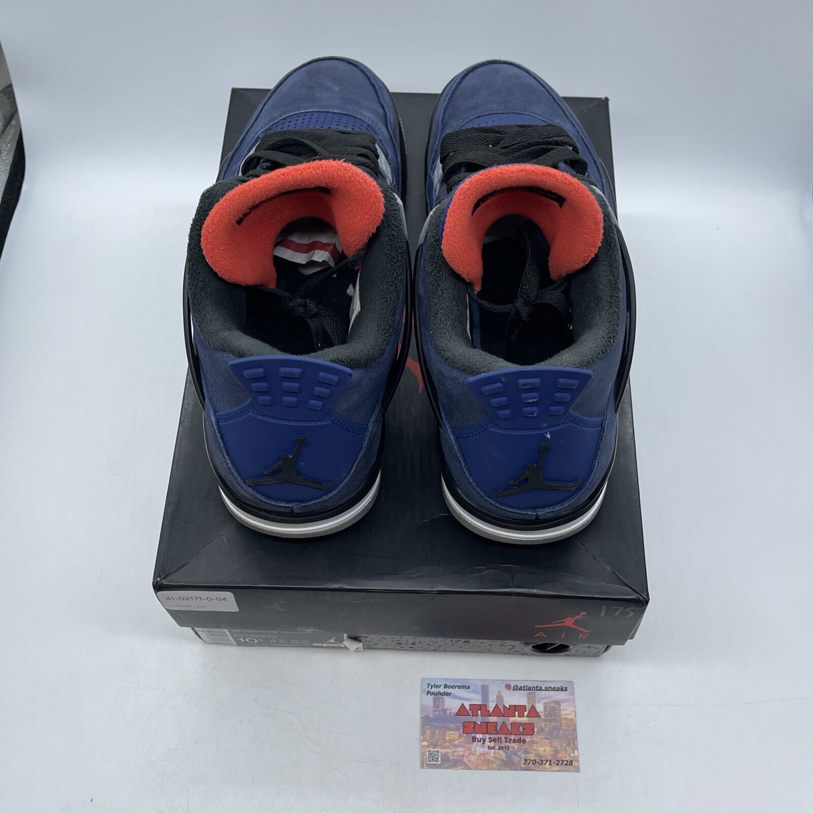 Size 10.5 - Jordan 4 Winter Loyal Blue 2019 White Grey Red Black (CQ9597-401)