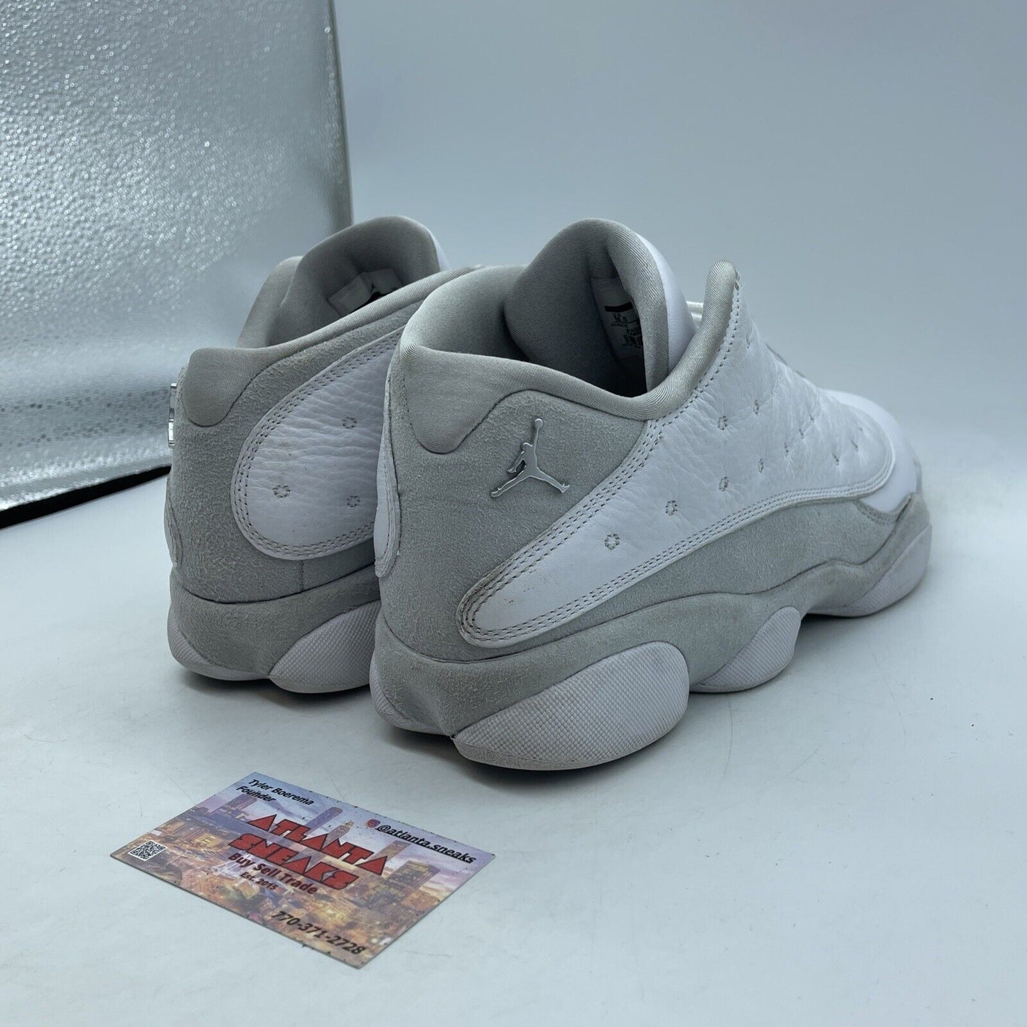 Size 10.5 - Air Jordan 13 Retro Low Pure Money White Suede Leather (310810-100)