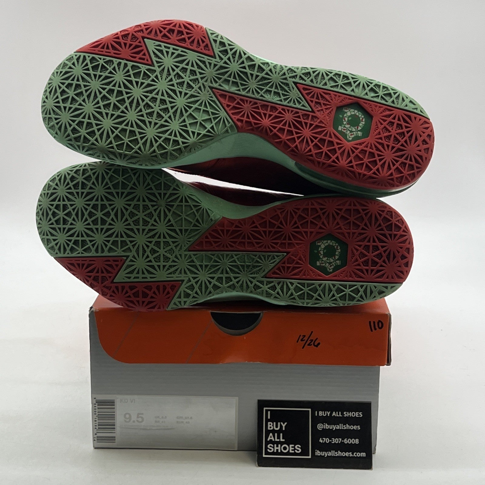 Size 9.5 - Nike KD 6 Christmas - (599424-601)