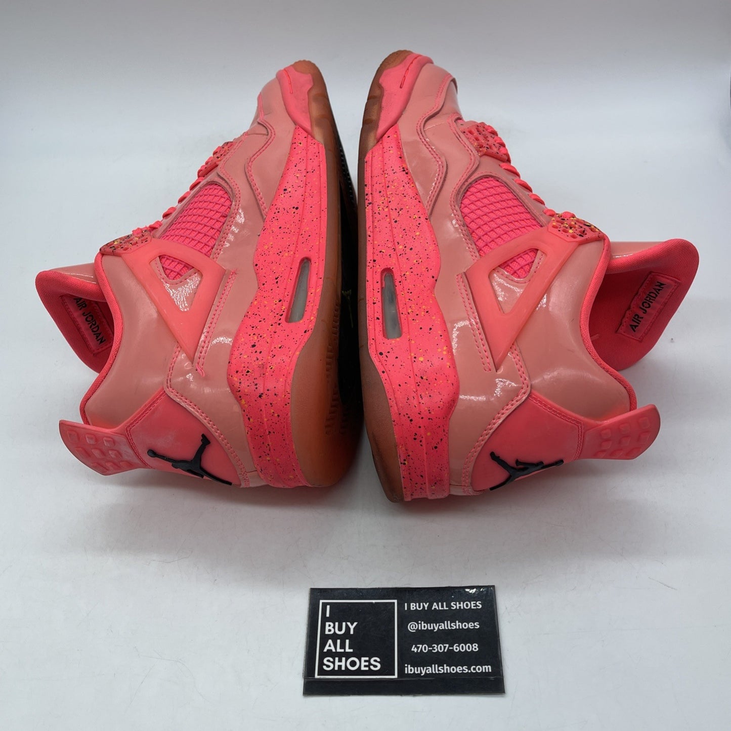 Size 11W - Air Jordan 4 Retro NRG Hot Punch Black Pink Leather (AQ9128-600)