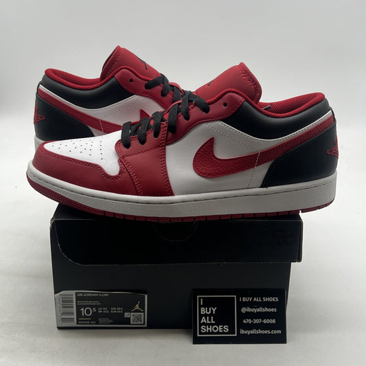 Size 10.5 - Air Jordan 1 Low Reverse Black Toe (553558-163)
