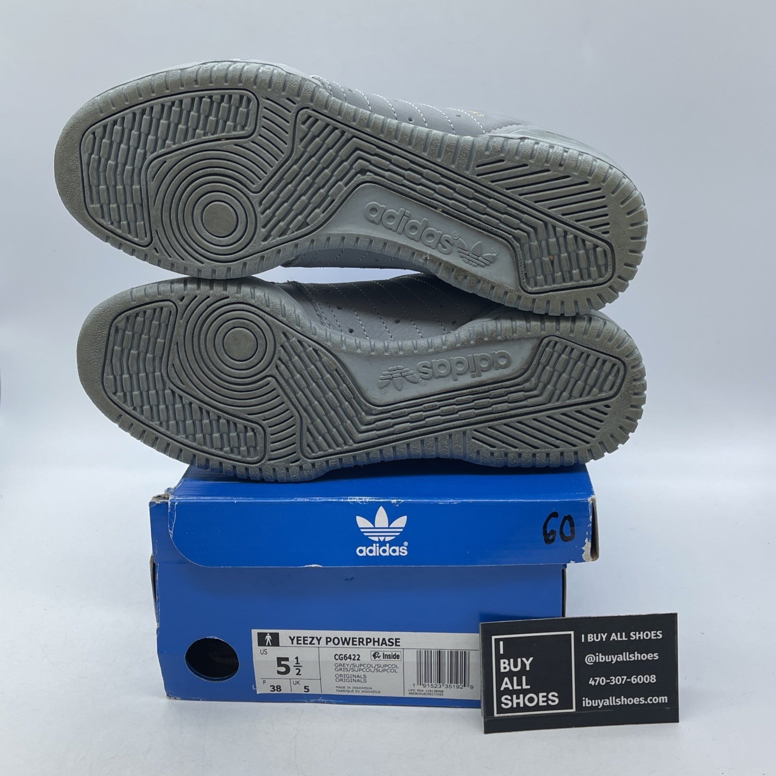 Size 5.5 - adidas Yeezy PowerPhase Calabasas Grey (CG6422)