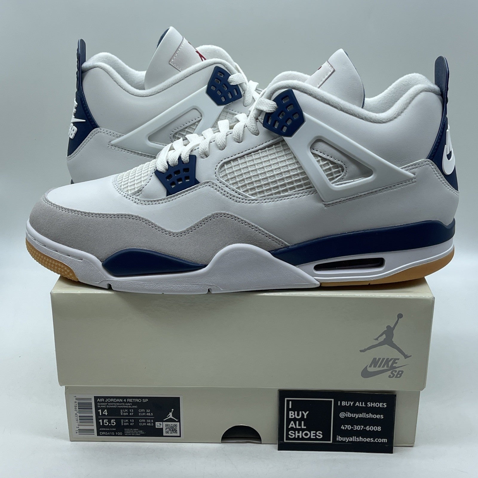Size 14 - Air Jordan 4 Retro SP SB Navy (DR5415-100)