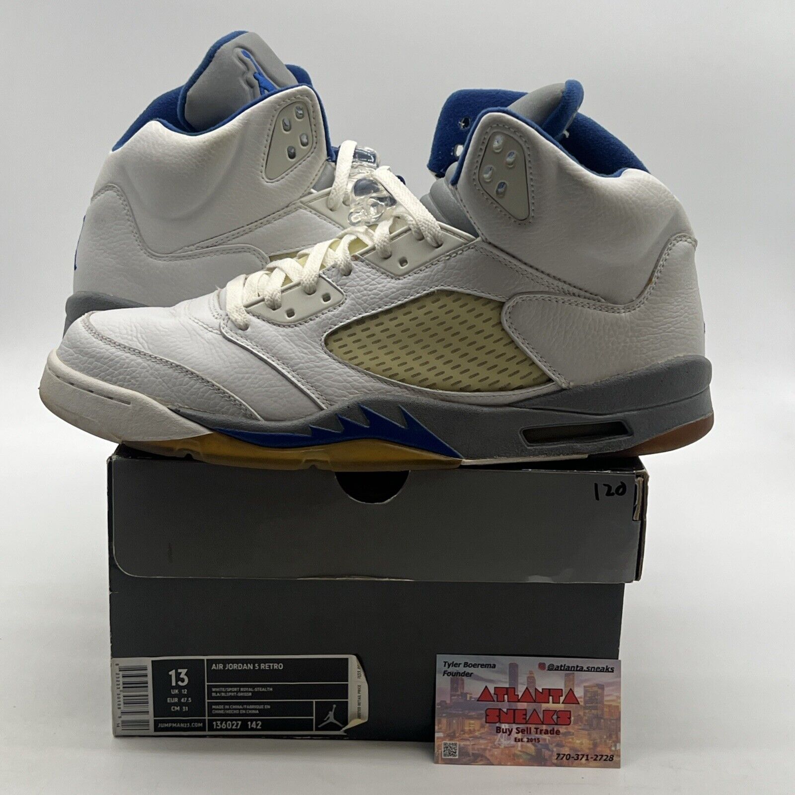 Size 13 - Air Jordan 5 Retro Stealth (136027-142)