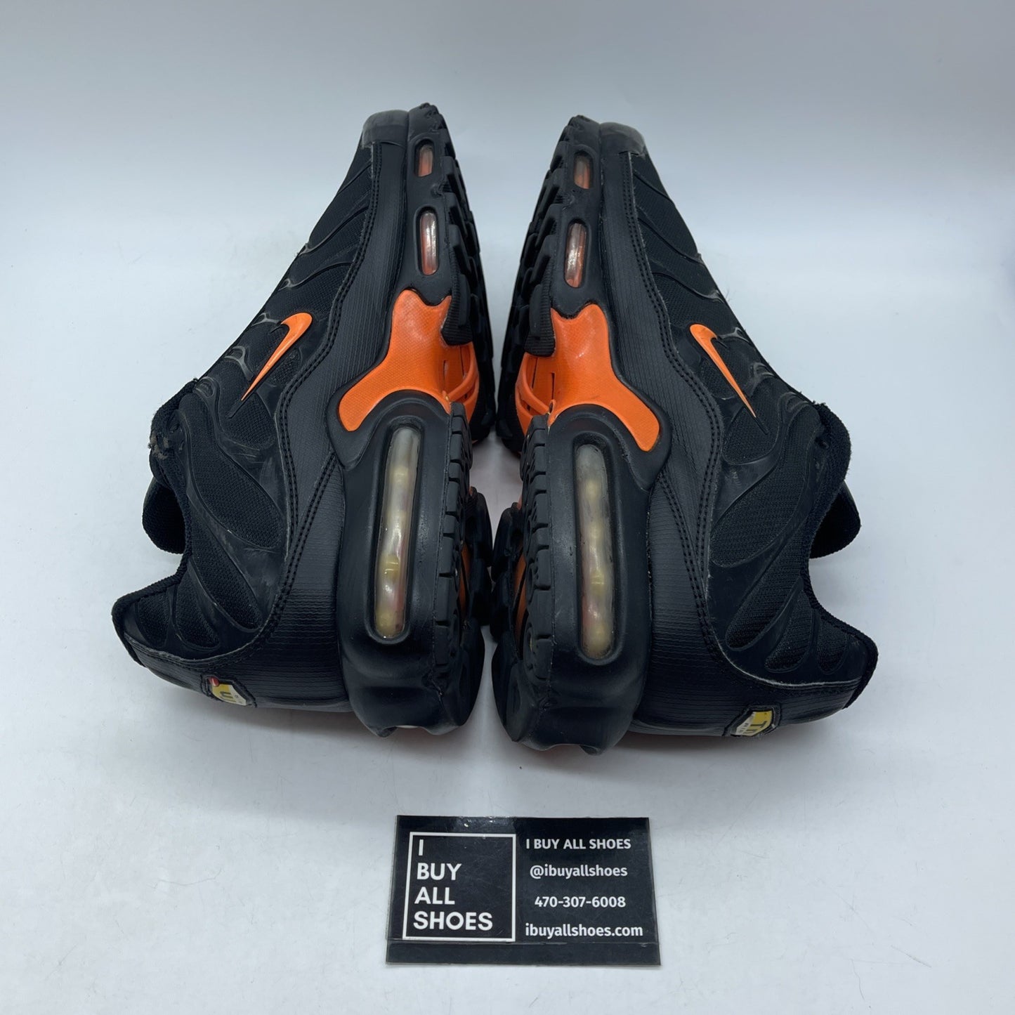 Size 12 - Nike Air Max Plus Black Orange Suede Leather (AO9564-001)