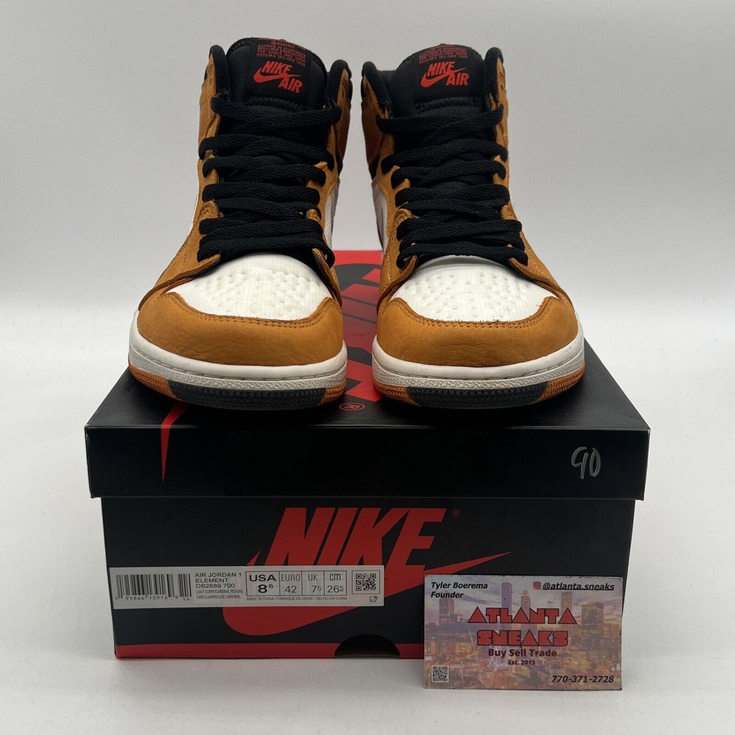 Size 8.5 - Air Jordan 1 Element GORE-TEX High Light Curry Black Red (DB2889-700)