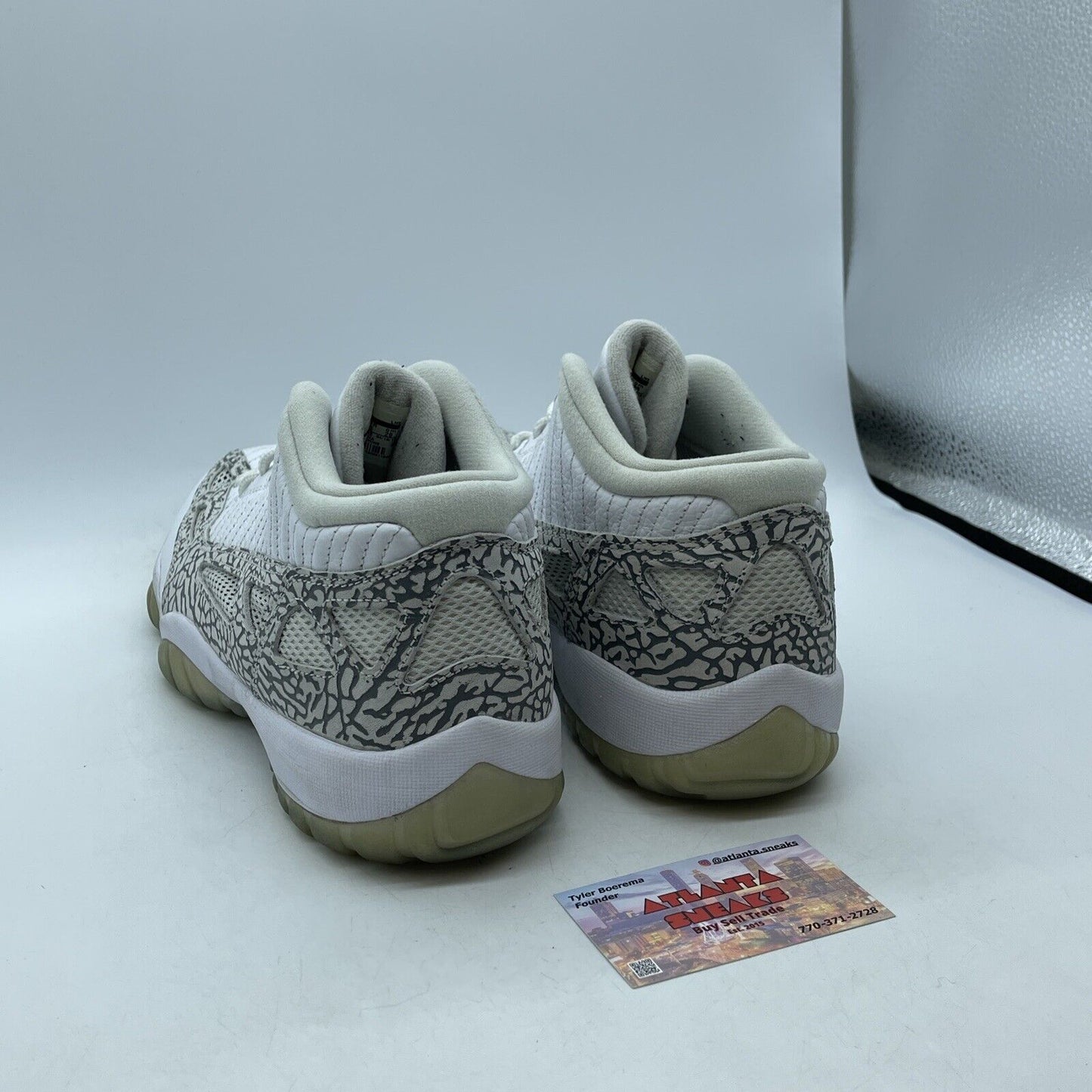 Size 11 - Air Jordan 11 IE 2015 Low Cobalt Grey White Suede Leather (306008-102)
