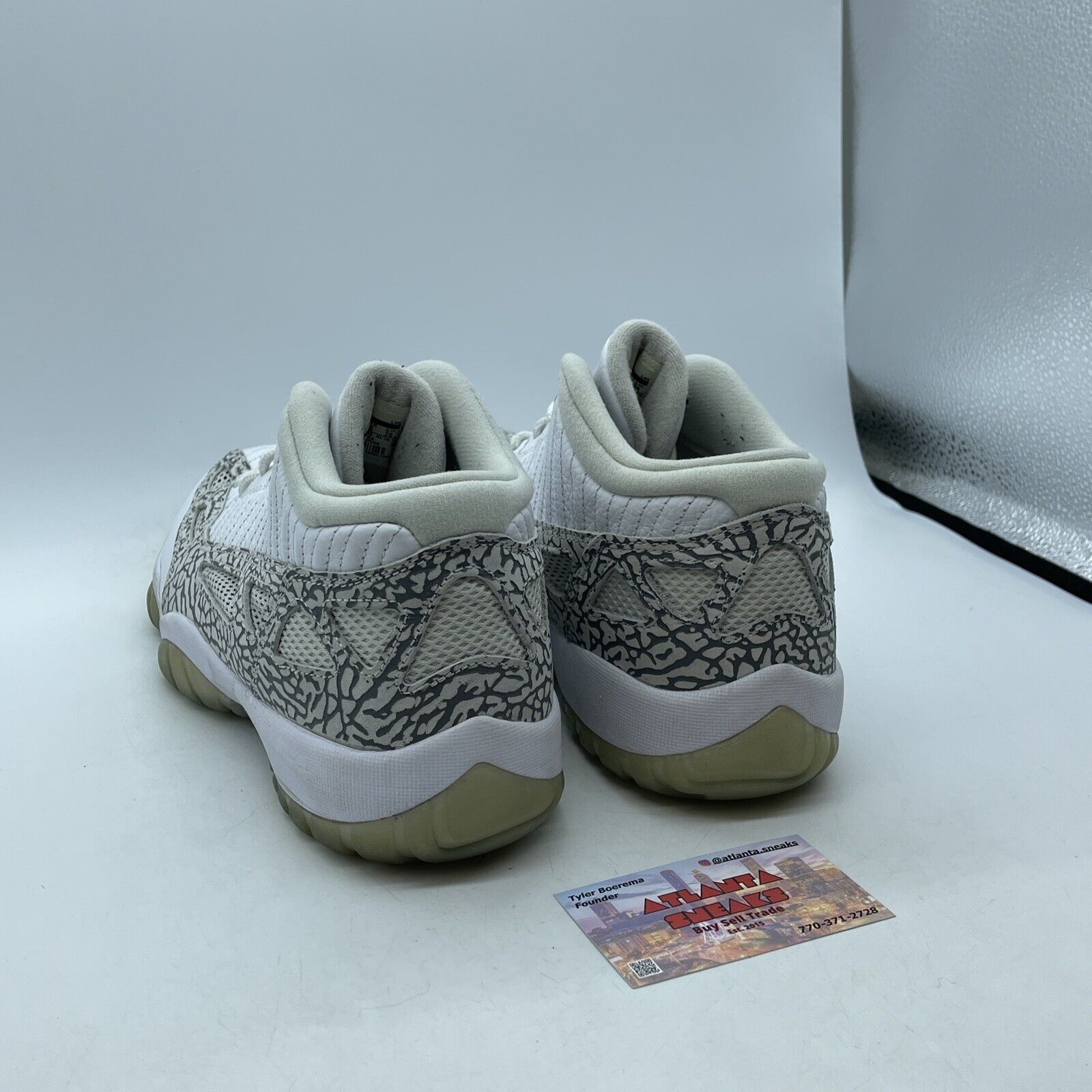 Size 11 - Air Jordan 11 IE 2015 Low Cobalt Grey White Suede Leather (306008-102)