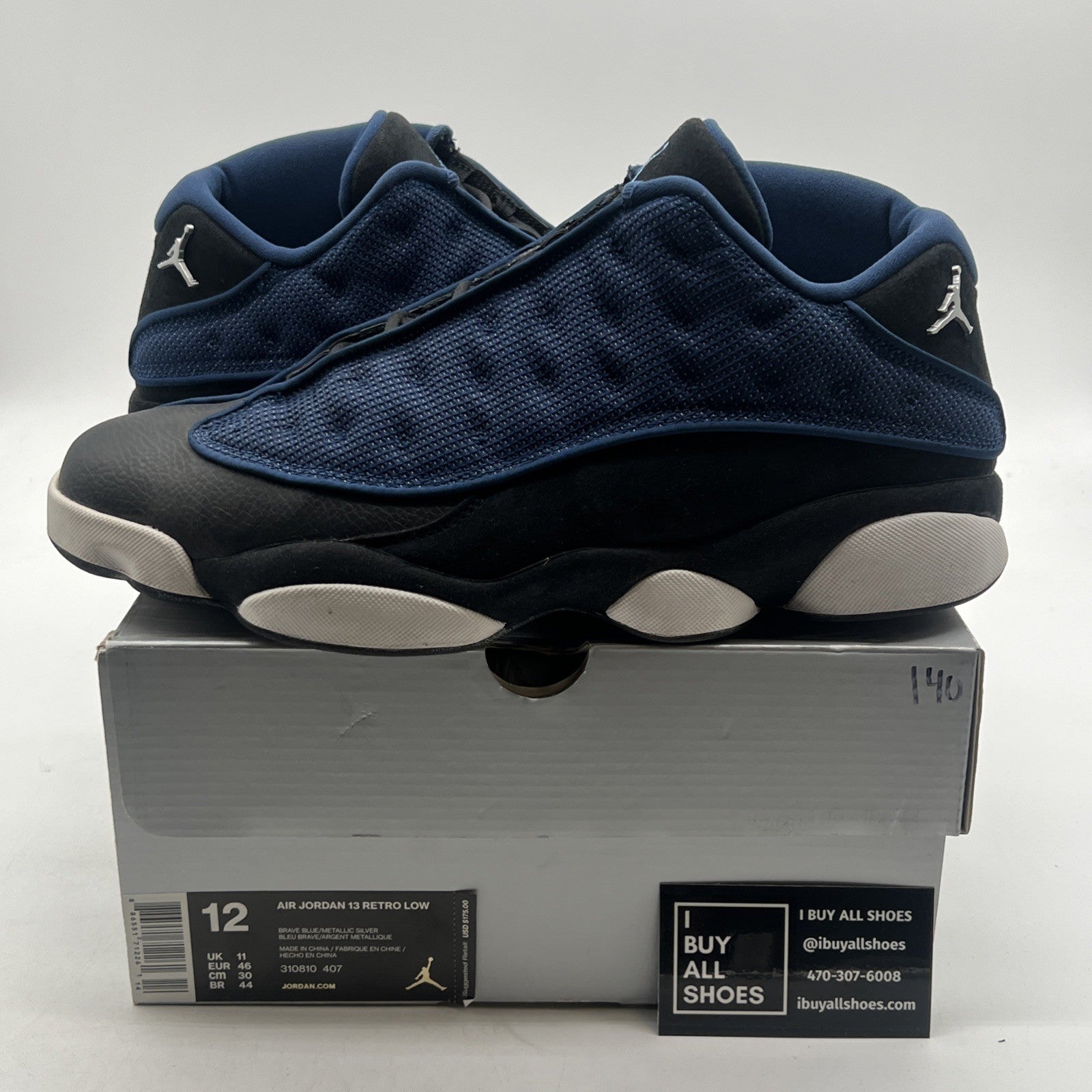 Size 12 - Air Jordan 13 Retro 2017 Low Brave Blue (310810-407)