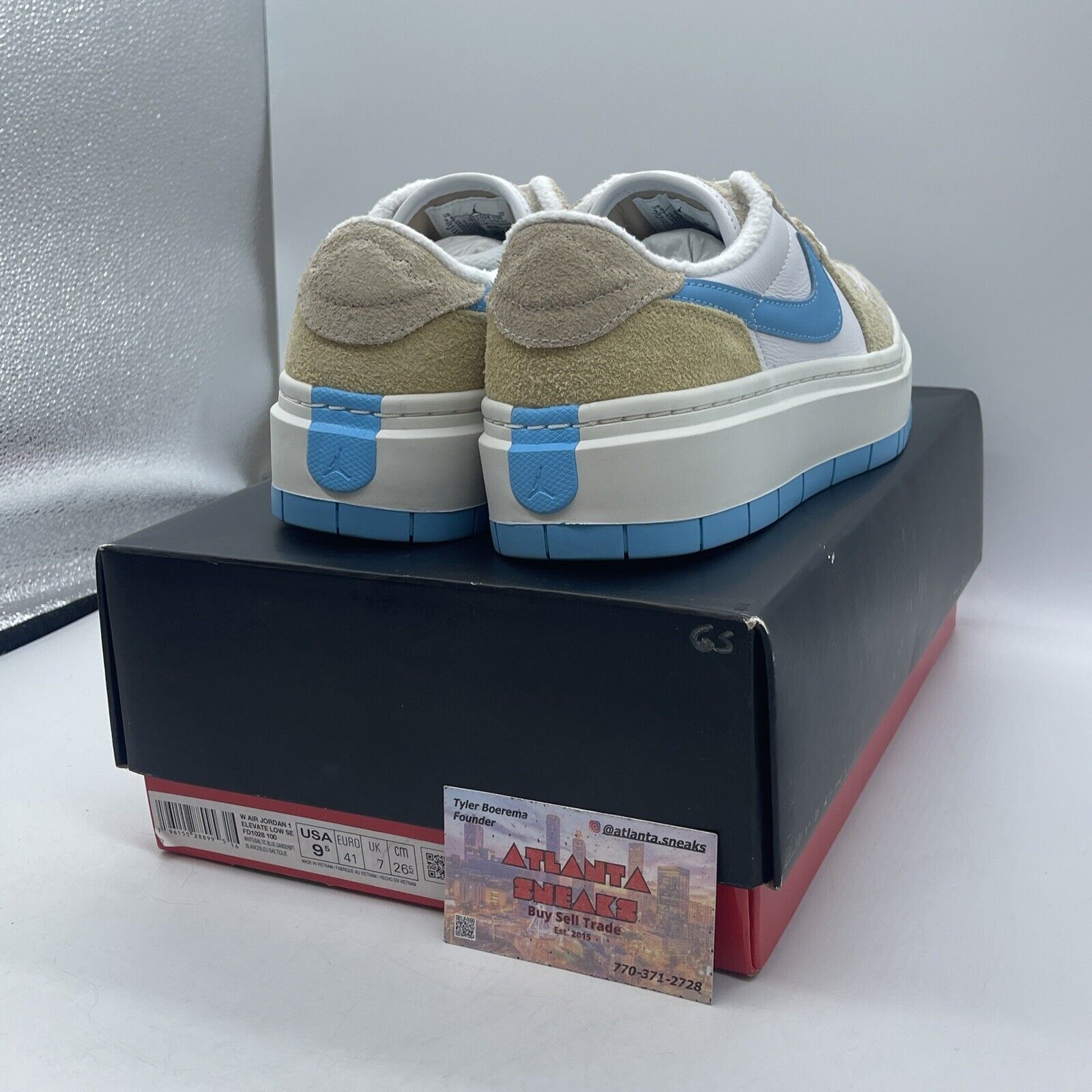 Size 9.5W- Air Jordan 1 Elevate SE Low Salt Lake City Blue White (FD1028-100)