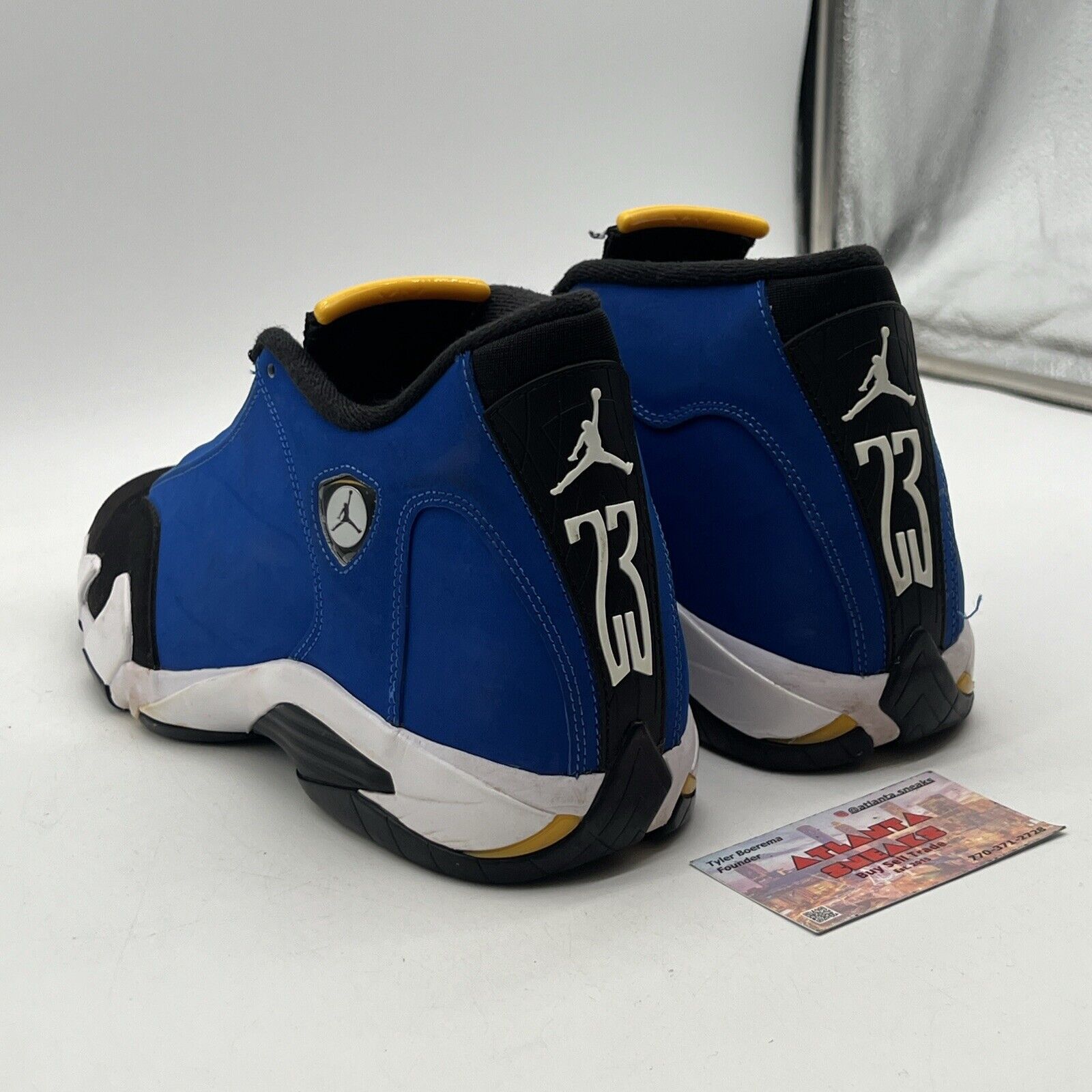 Size 11 - Air Jordan 14 Retro Laney Black Yellow White Suede (487471-407)