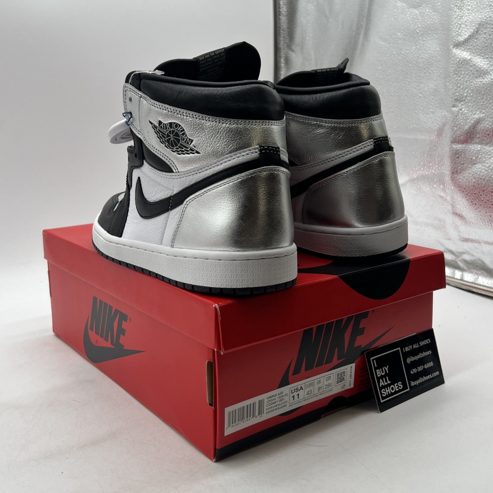 Size 11W - Air Jordan 1 High OG Metallic Silver (CD0461-001)