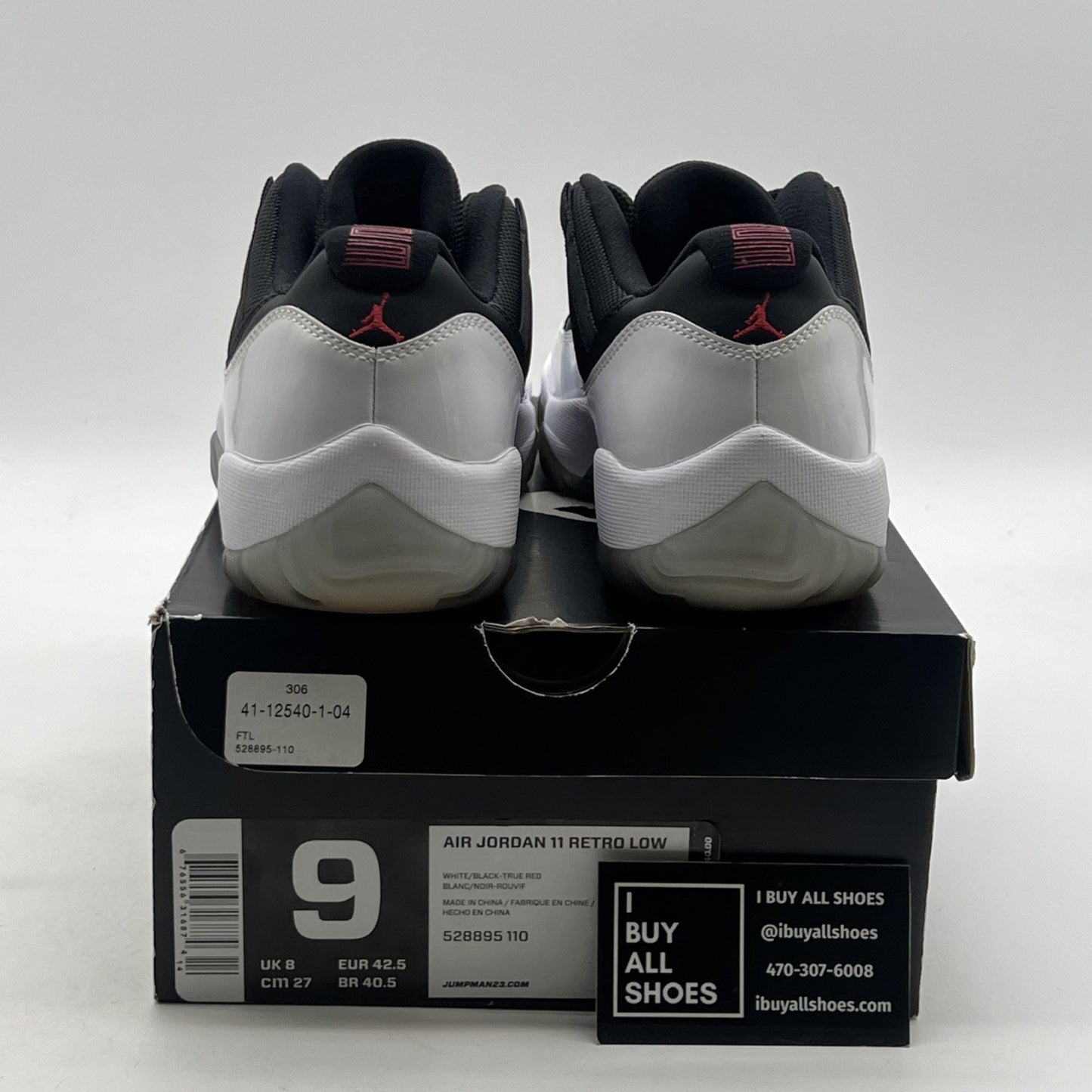 Size 9 - Air Jordan 11 Retro Low Tuxedo (528895-110)