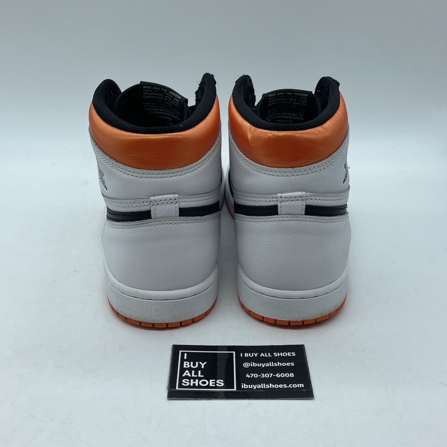 Size 9.5 - Jordan 1 Retro High Electro Orange Black White Leather (555088-180)