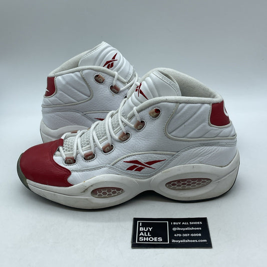 Size 10 - Reebok Question Mid White Pearlized Red (023501-312)