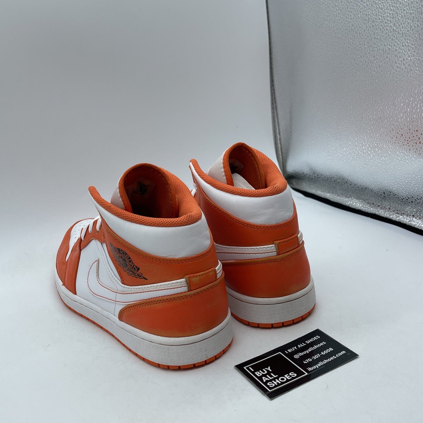 Size 11 - Air Jordan 1 SE Mid Electro Orange White Leather (DM3531-800)