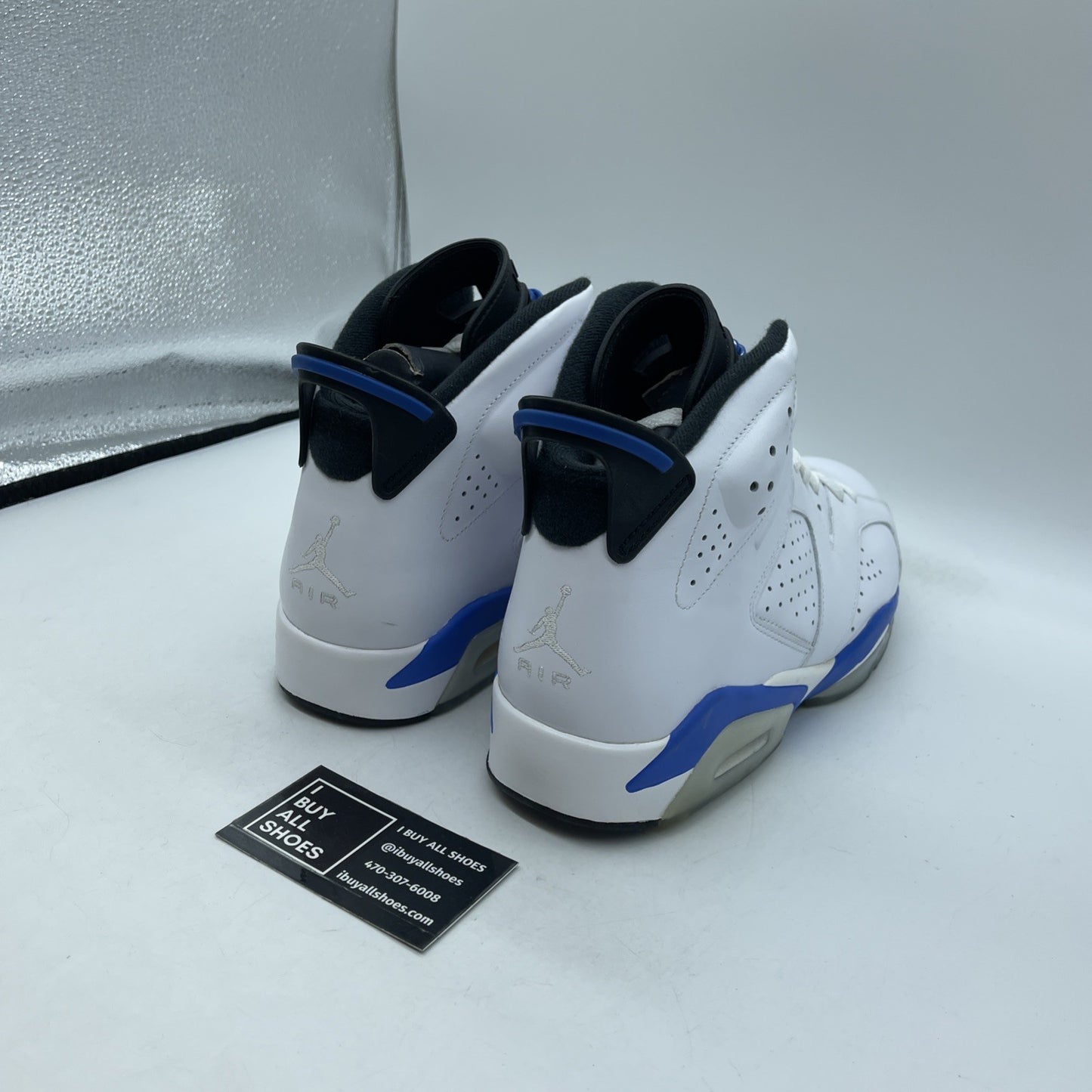 Size 10.5 - Air Jordan 6 Retro 2014 Sport Blue White Leather (384664-107)
