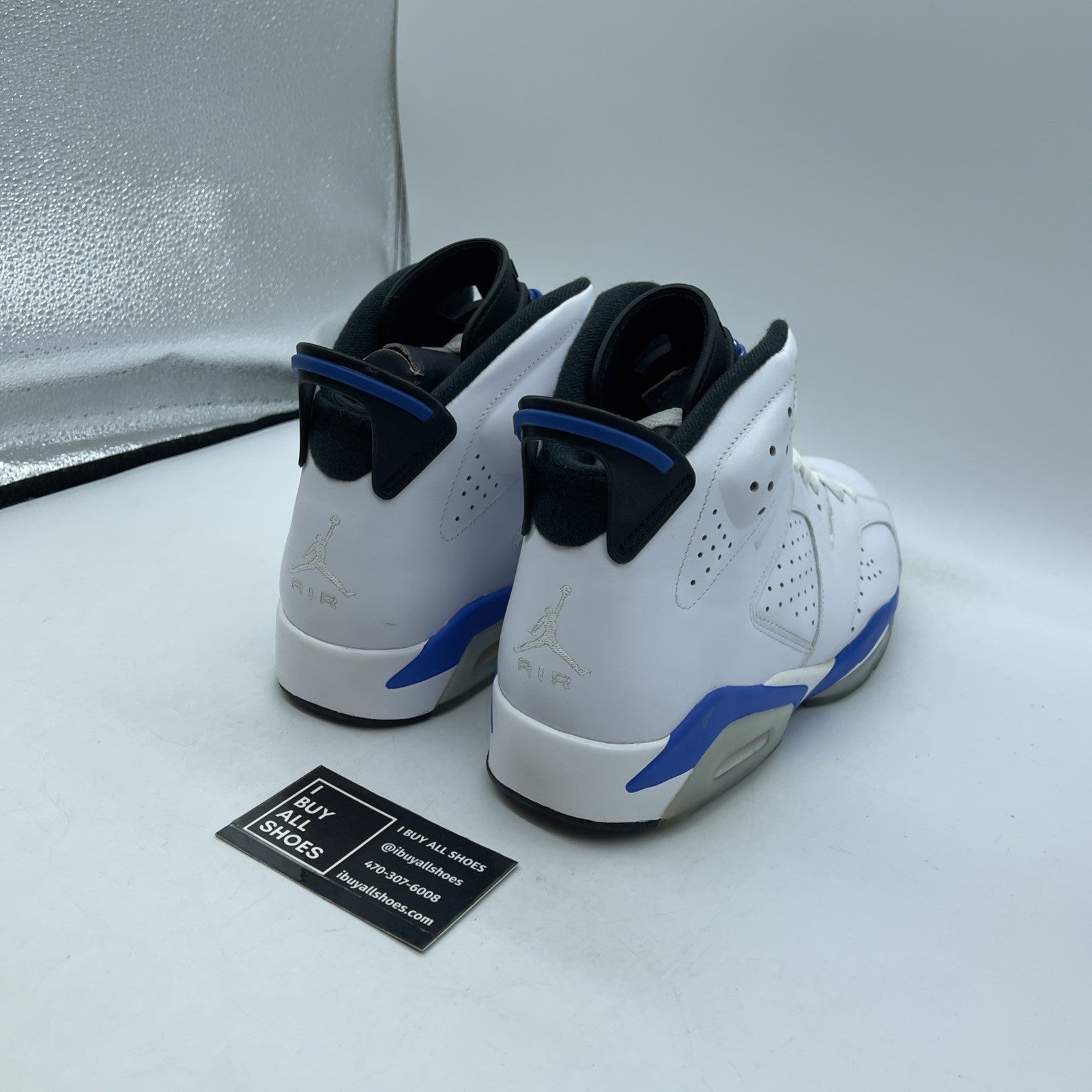 Size 10.5 - Air Jordan 6 Retro 2014 Sport Blue White Leather (384664-107)