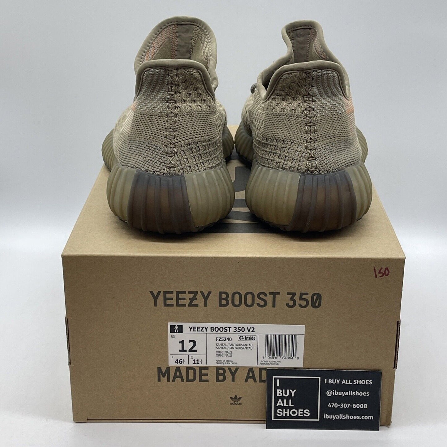 Size 12 - Yeezy Boost 350 V2 Sand Taupe Brown Orange Suede (FZ5240)
