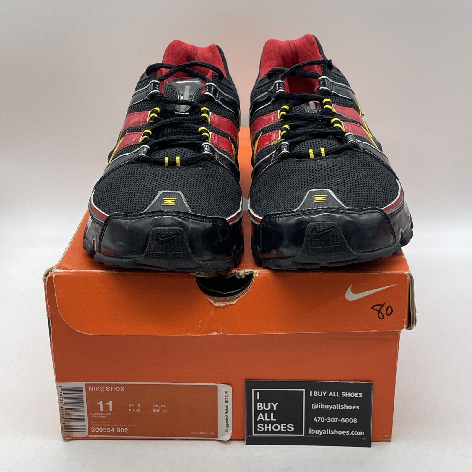 Size 11 - Nike Shox Black Gum (309354-002)
