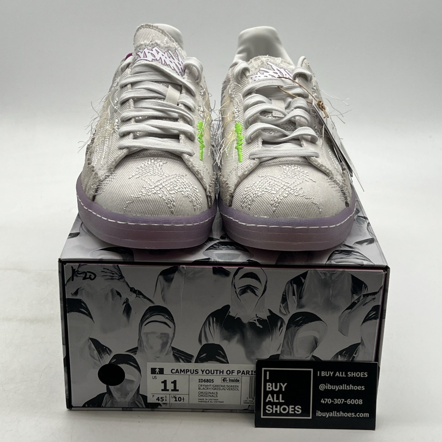 Size 11 - adidas Campus 80s x Youth of Paris Low White New (ID6805)