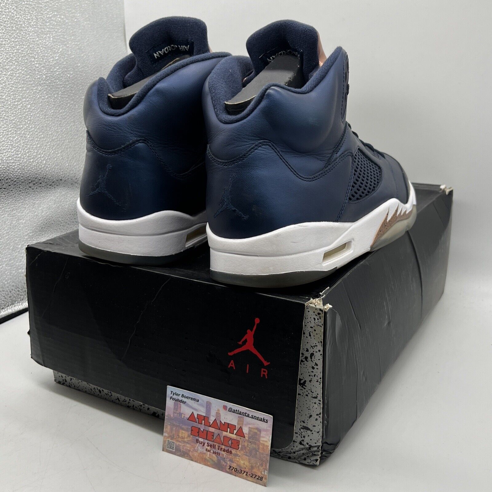 Size 11.5 - Air Jordan 5 Retro Bronze Navy White (136027-416)