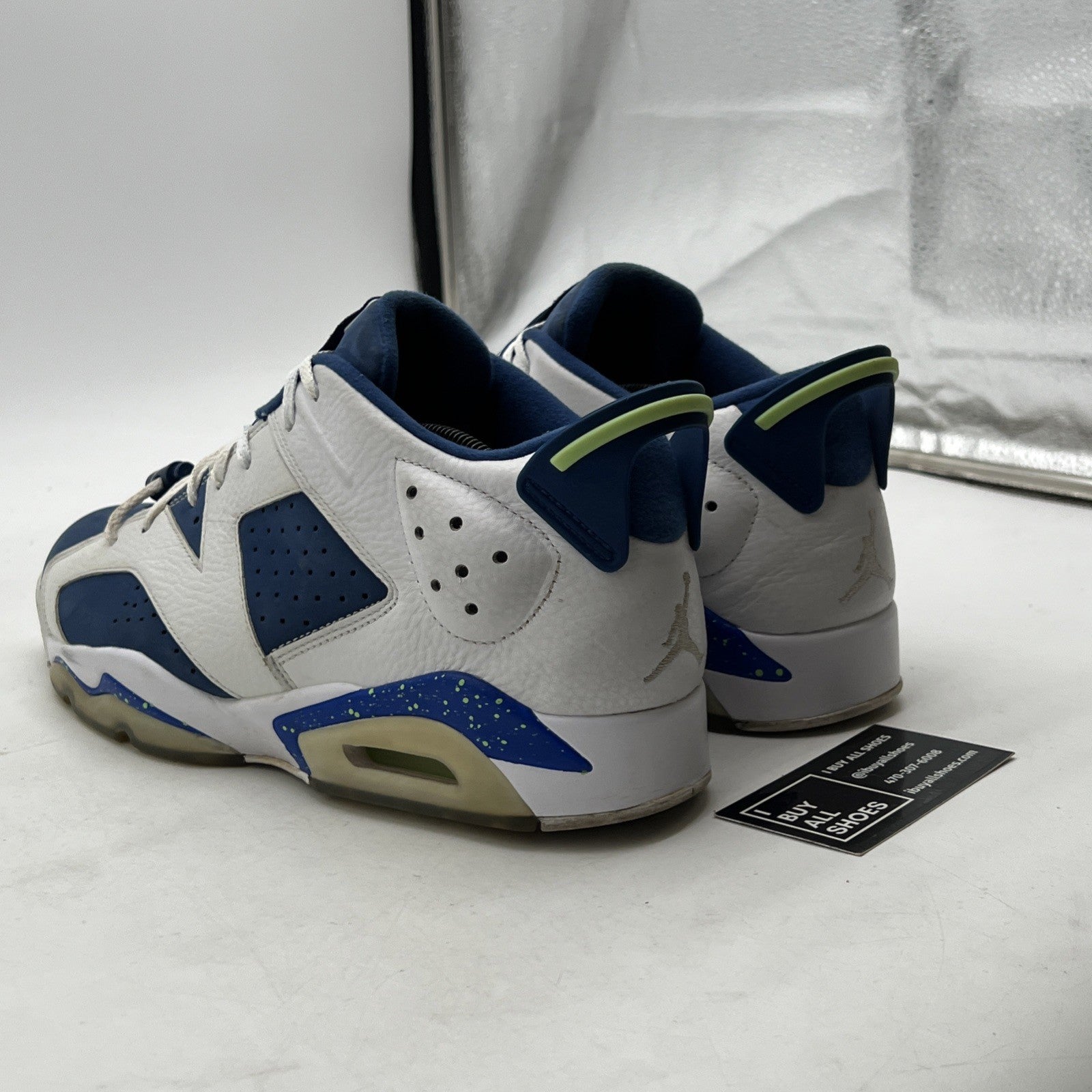 Size 11.5 - Air Jordan 6 Low Ghost Green (304401-106)
