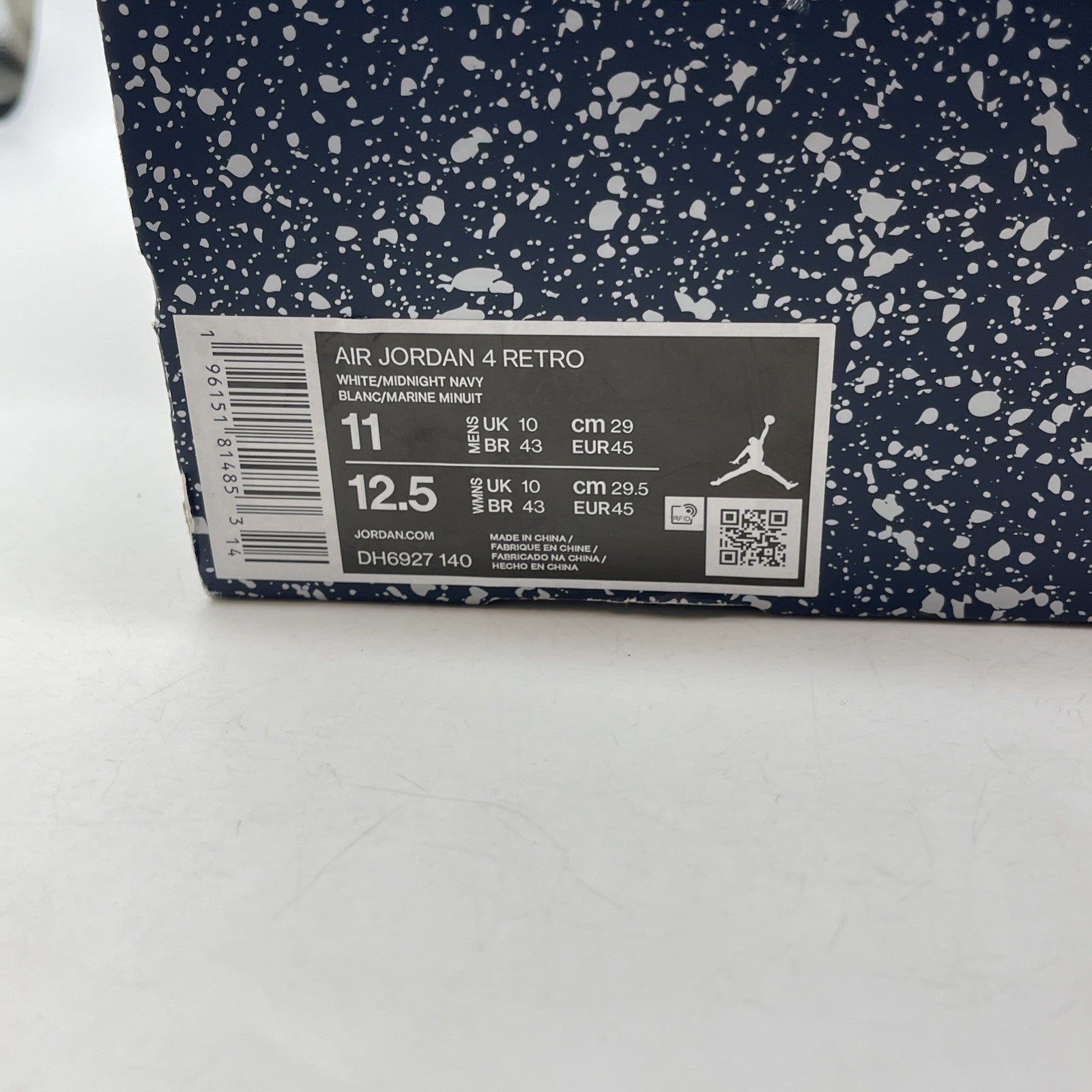 Size 11 - Jordan 4 Retro Mid Midnight Navy White Leather (DH6927-140)