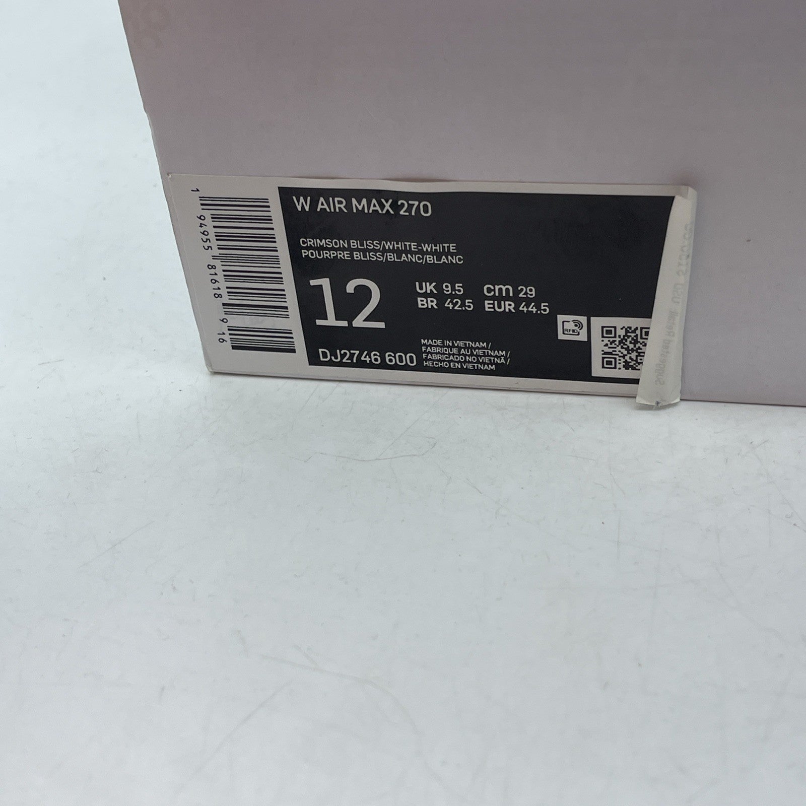 Size 12W - Nike Air Max 270 Crimson Bliss (DJ2746-600)