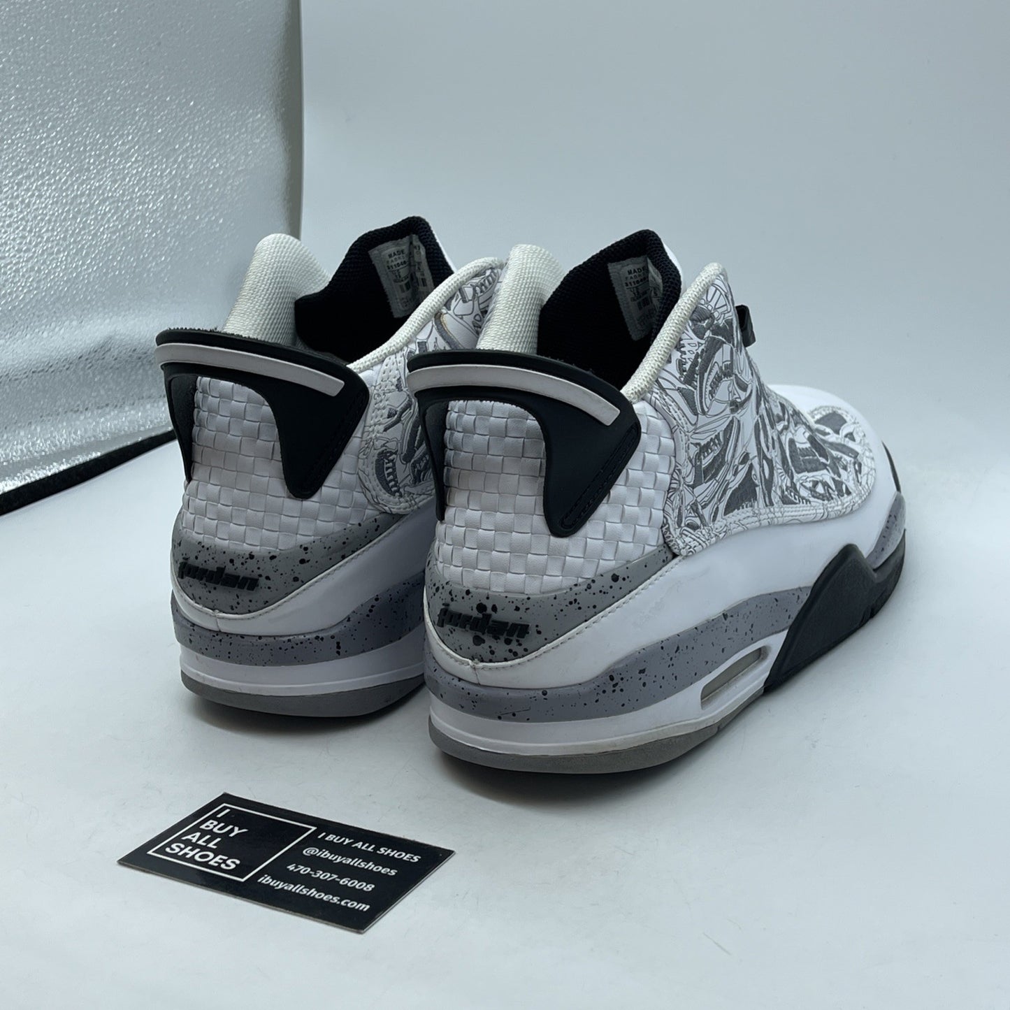 Size 13 - Jordan Dub Zero White Cement Grey Black Leather (311046-161)