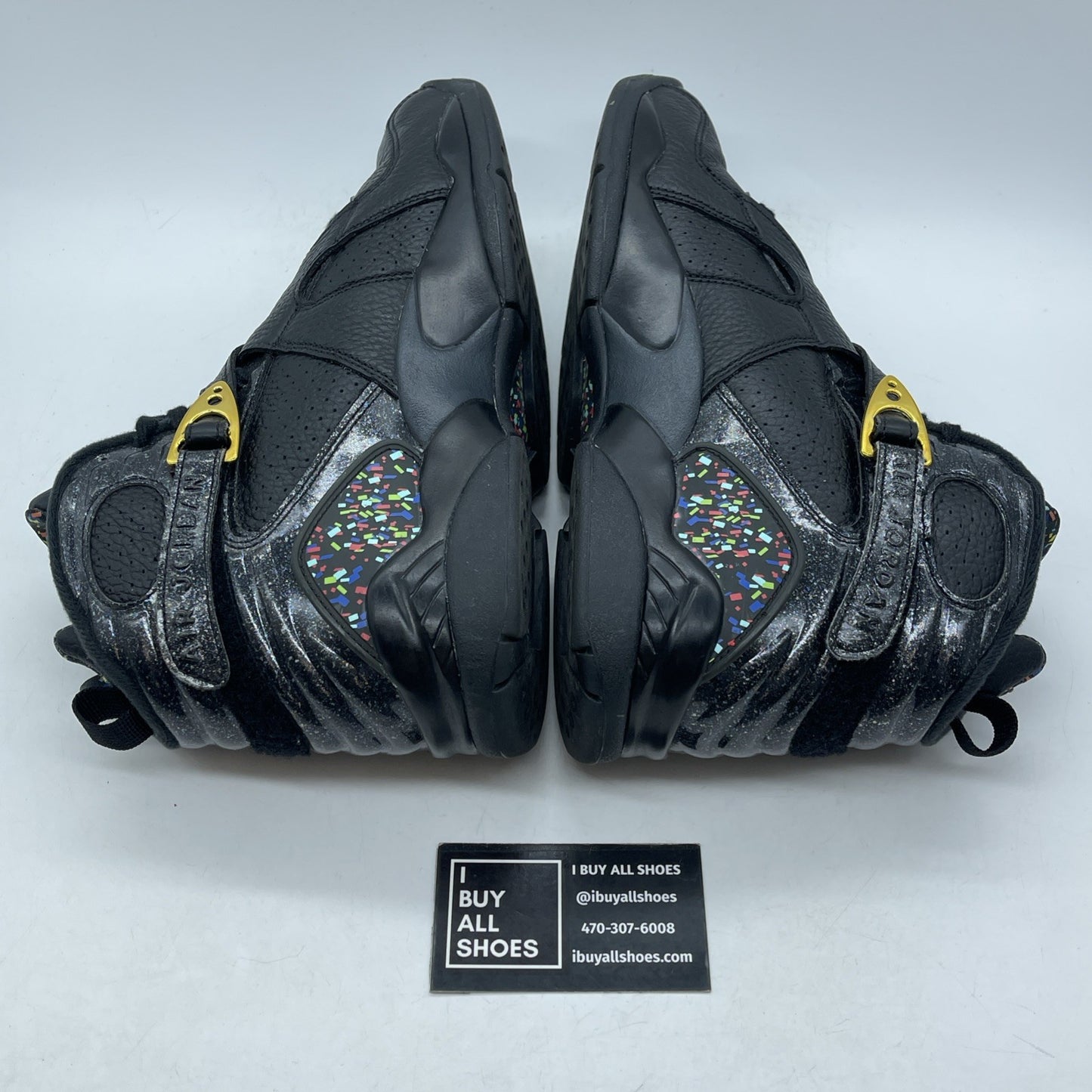 Size 9 - Air Jordan 8 Retro C&C Confetti Blue Black Leather (832821-004)