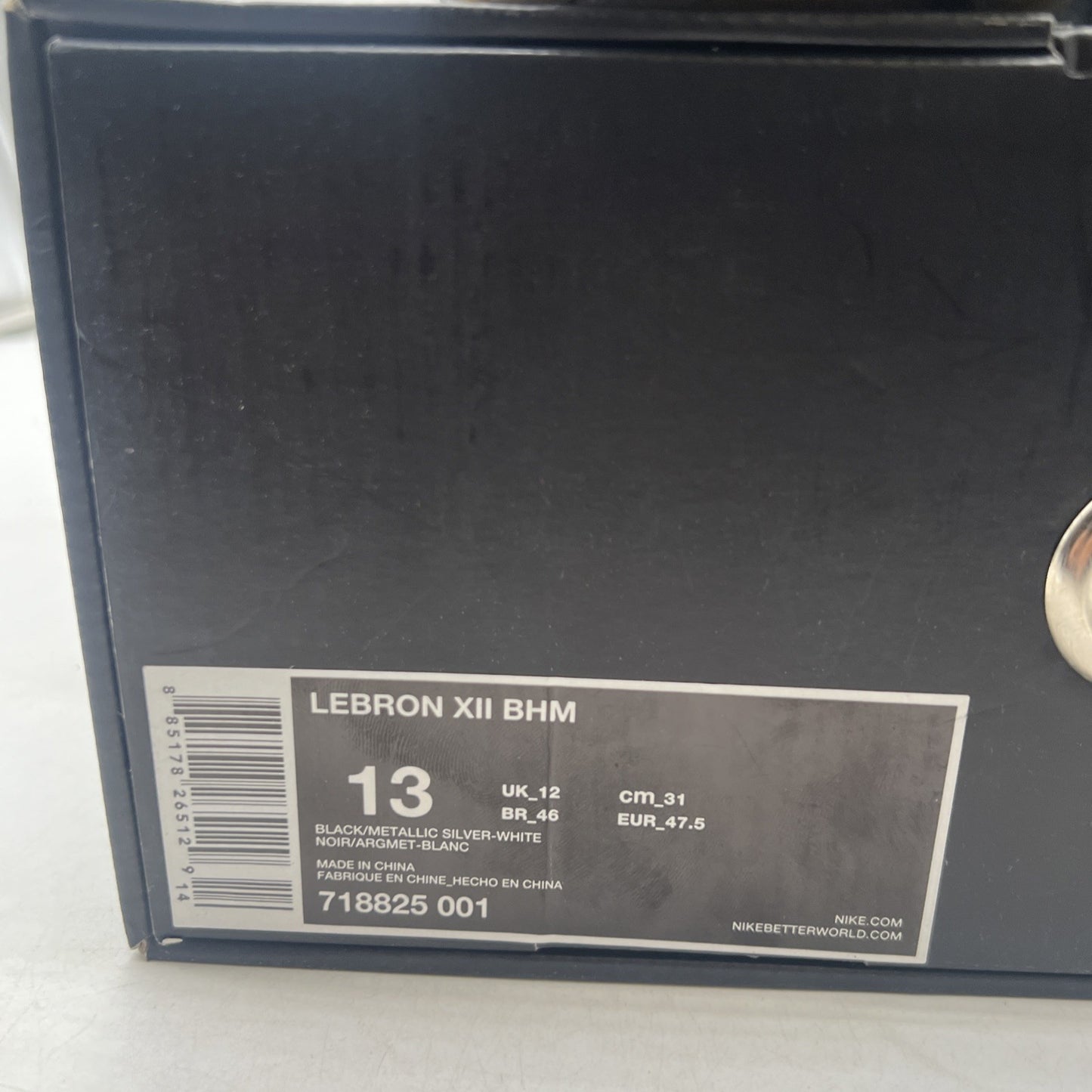 Size 13 - Nike LeBron 12 BHM - (718825-001)