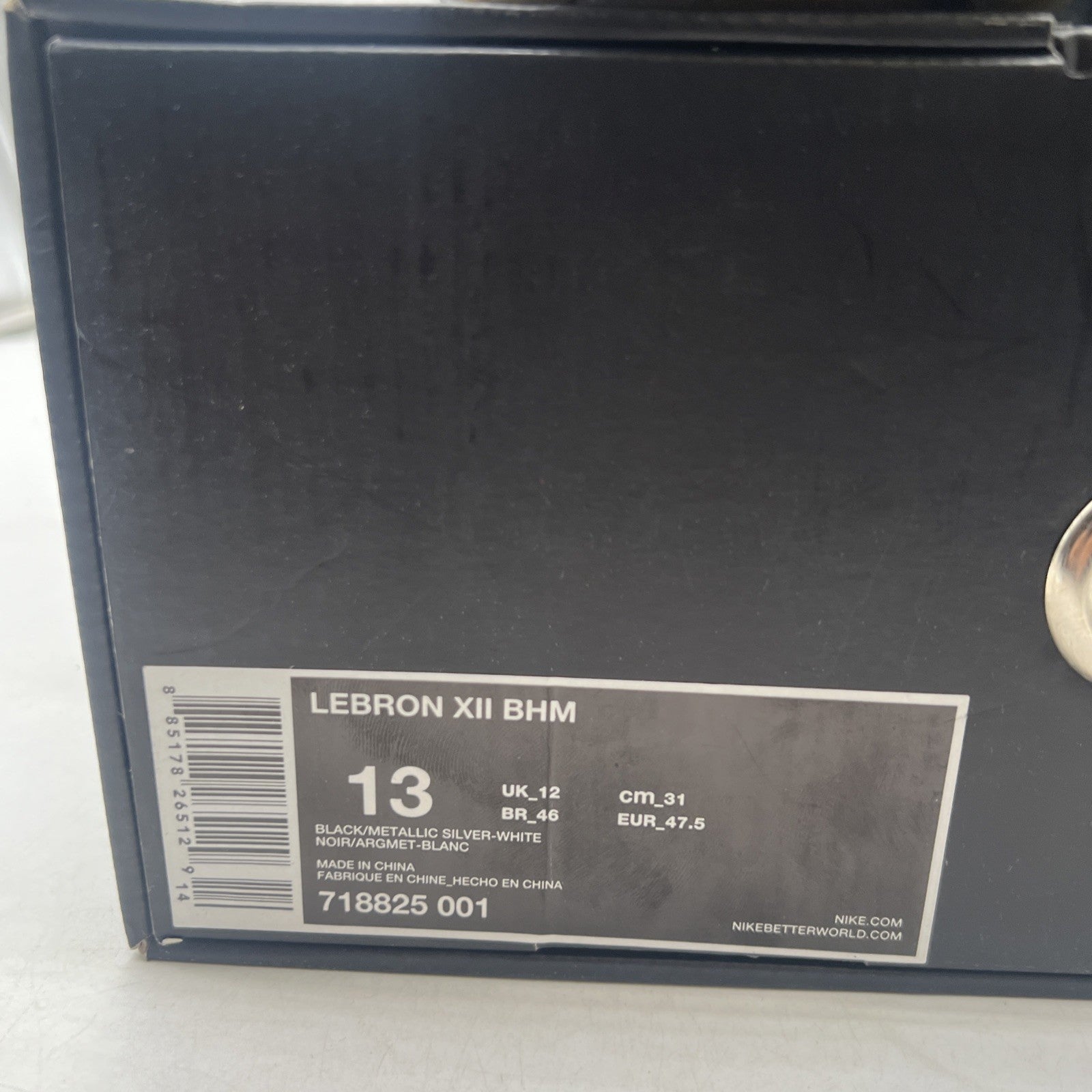 Size 13 - Nike LeBron 12 BHM - (718825-001)