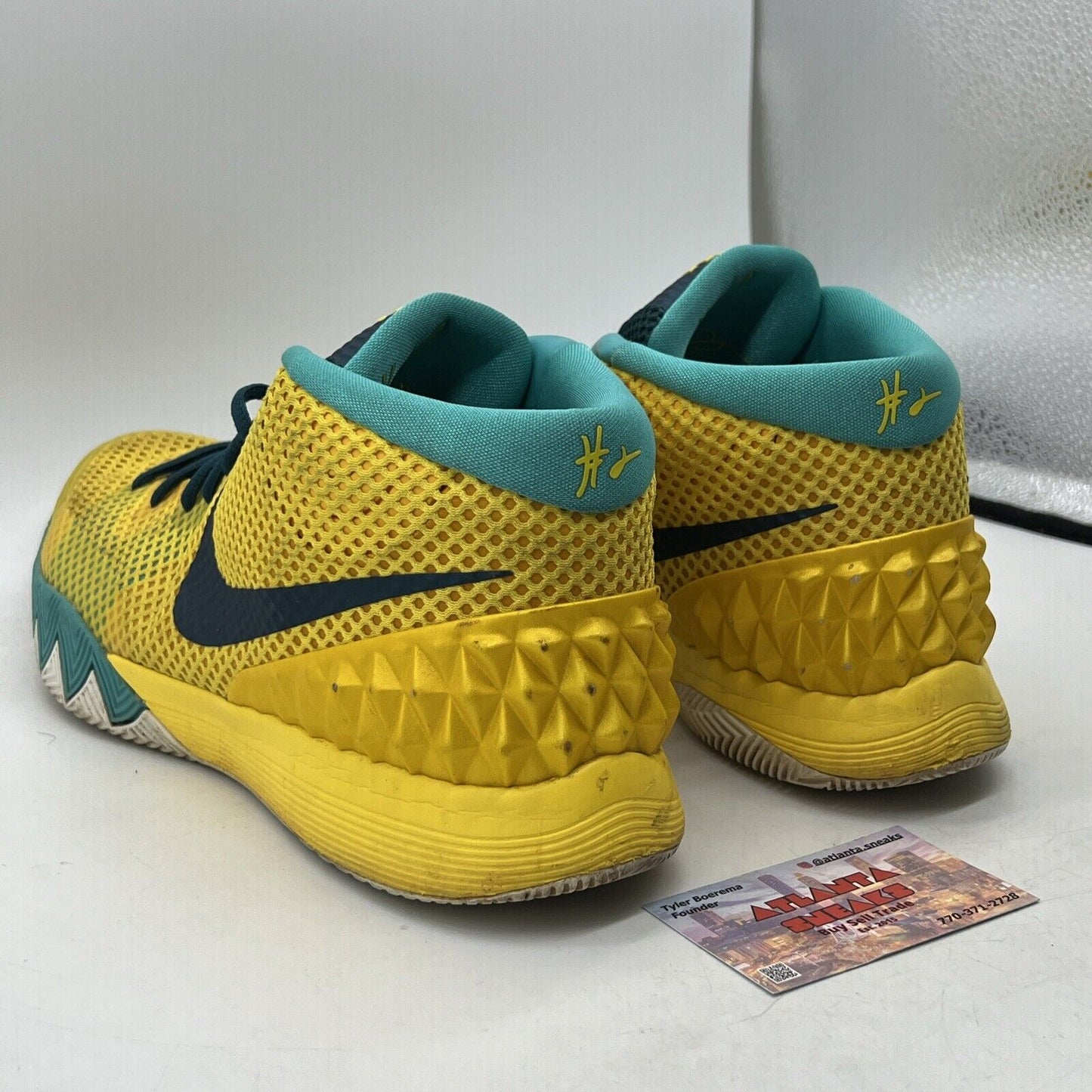 Size 13 - Nike Kyrie 1 Letterman Yellow White Black Teal (705277-737)