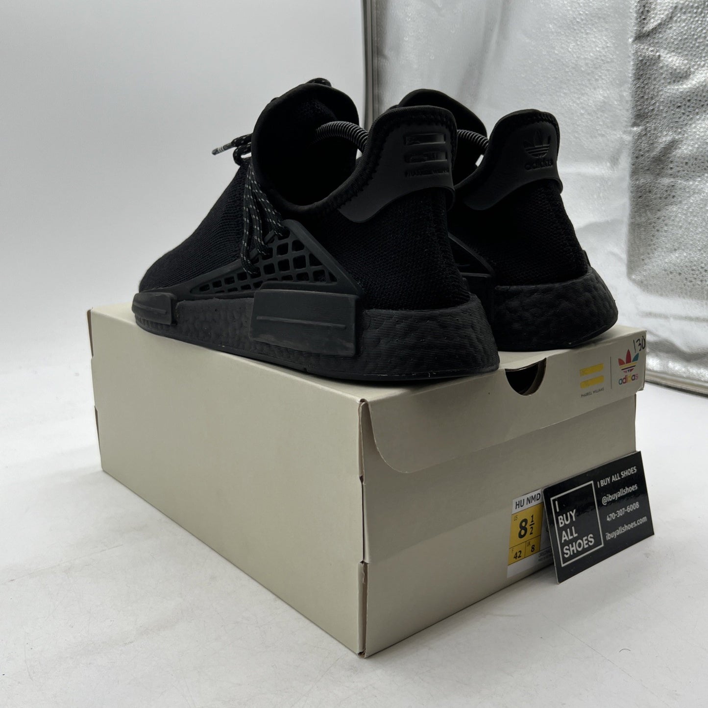 Size 8.5 - adidas Pharrell x NMD Human Race Black (GY0093)