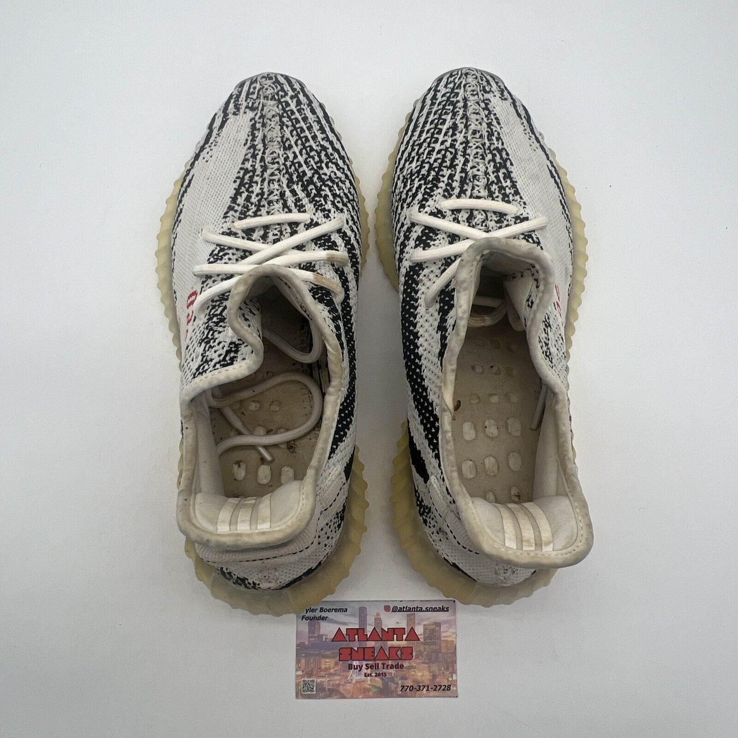 Size 9 - adidas Yeezy Boost 350 V2 Low Zebra White Black (CP9654)