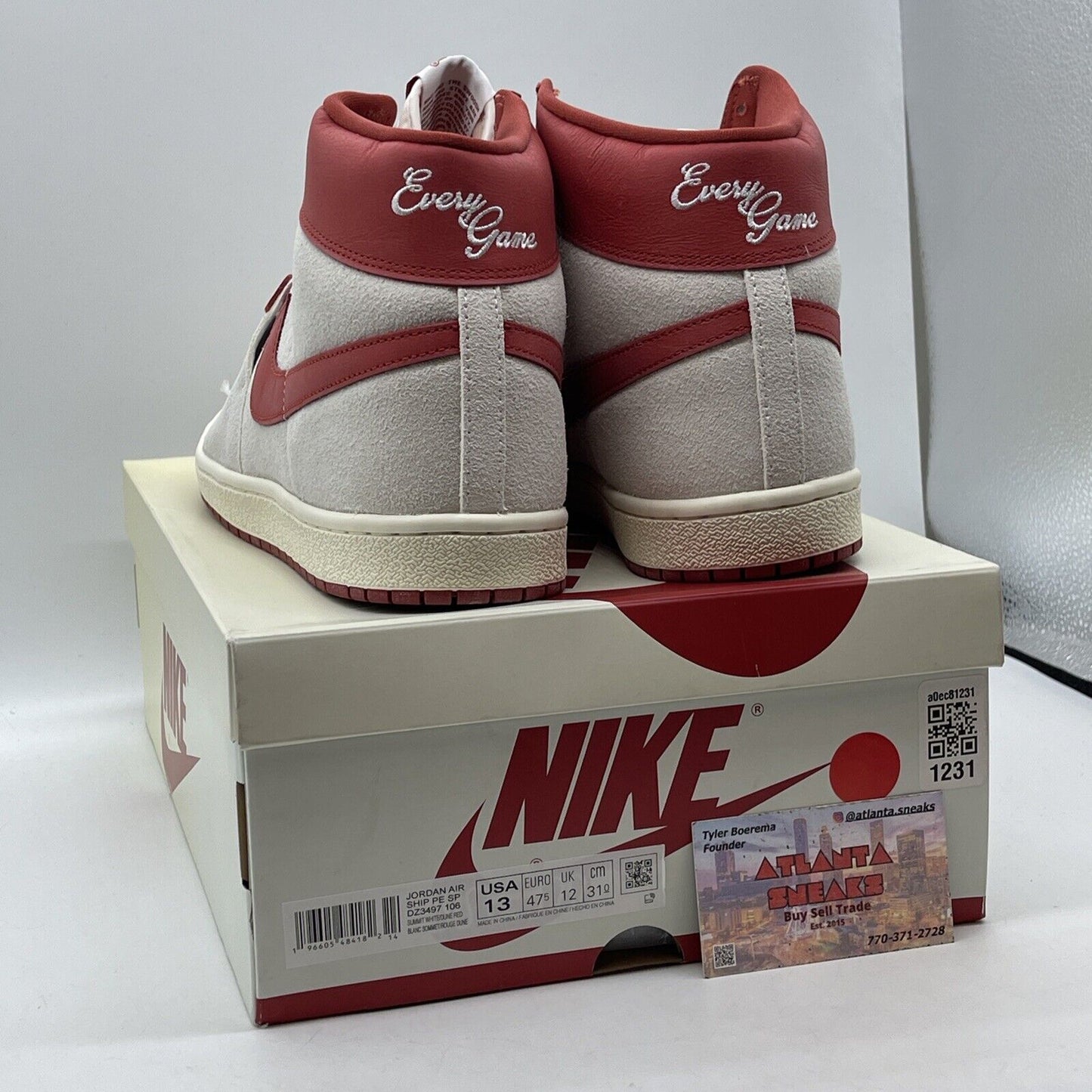 Size 13 - Jordan Air Ship PE SP Every Game - Dune Red Tan Suede (DZ3497-106)