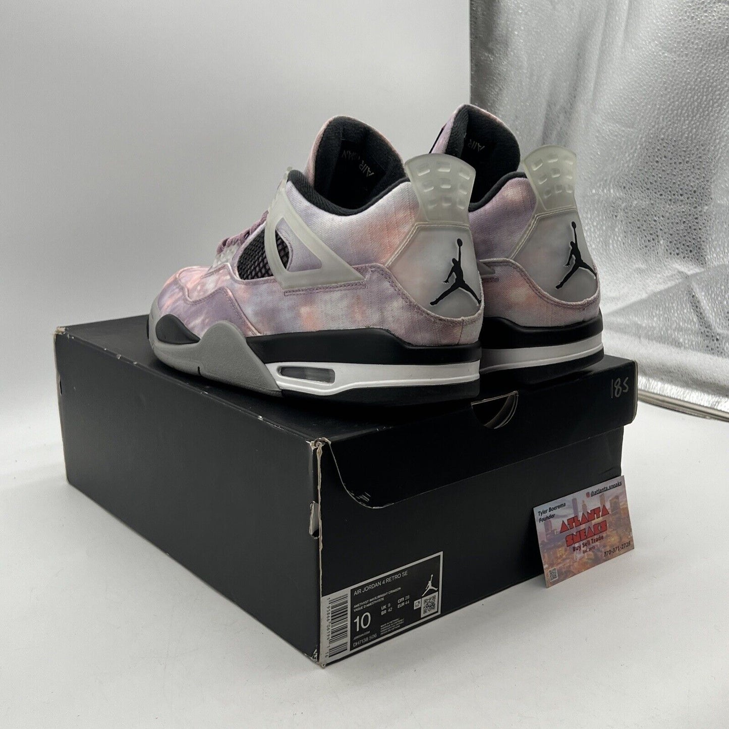 Size 10 - Jordan 4 Retro Zen Master White Black Red Purple (DH7138-506)