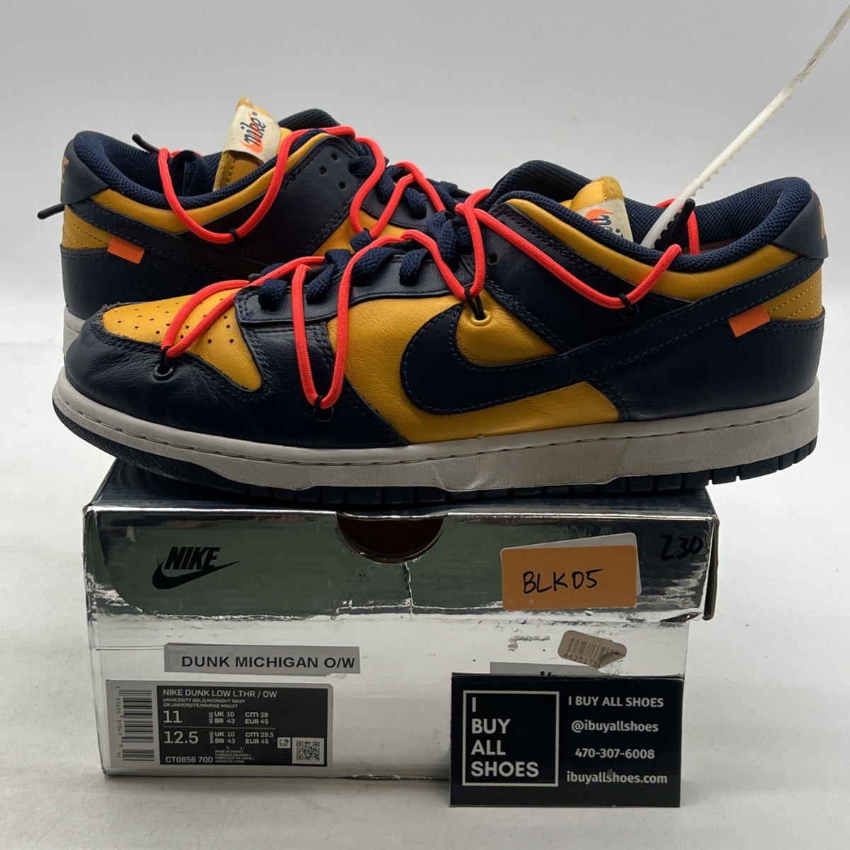 Size 11 - Nike Dunk Low x OFF-WHITE University Gold 2019 (CT0856-700)
