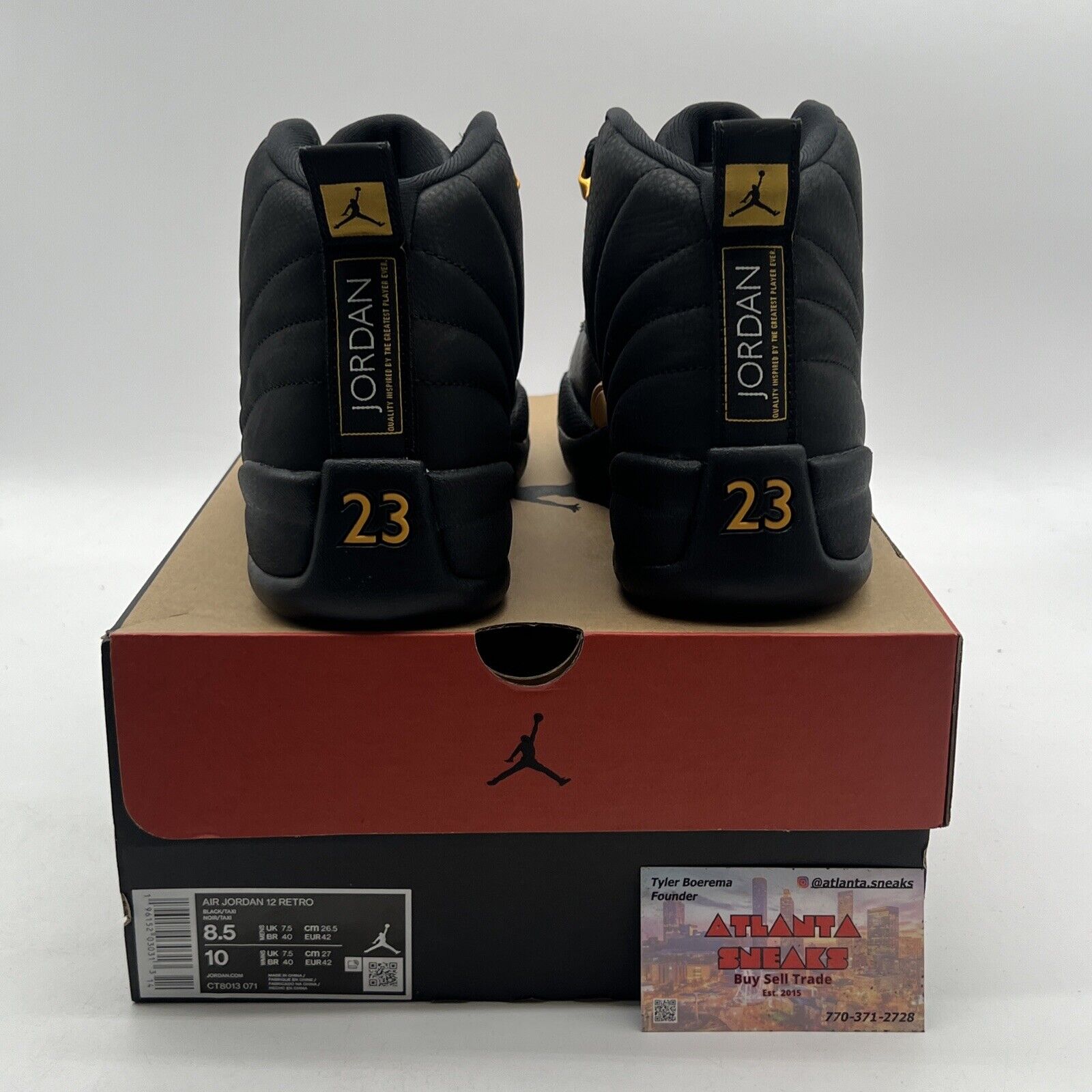 Size 8.5 - Air Jordan 12 Retro Mid Black Taxi (CT8013-071)