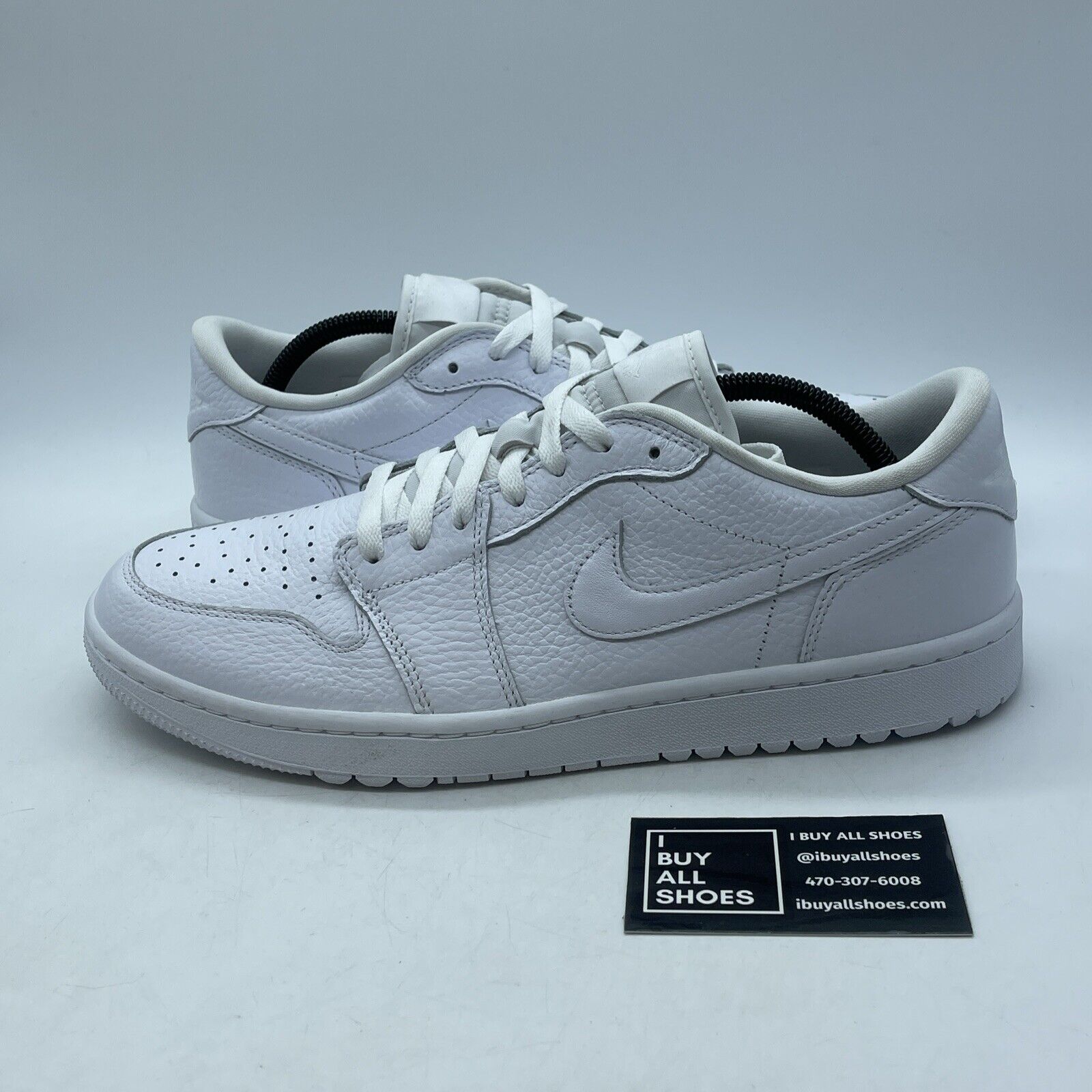 Size 11.5 - Jordan 1 Low Golf Triple White Leather (DD9315-101)
