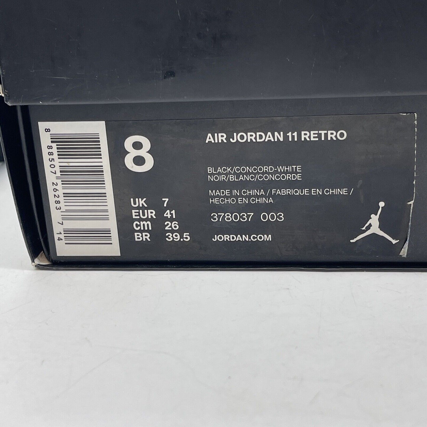Size 8 - Jordan 11 Retro High Space Jam Black Blue Leather Suede (378037-003)