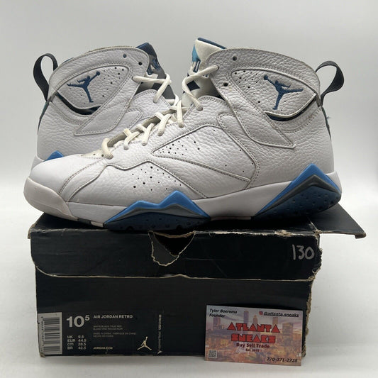 Size 10.5 - Air Jordan 7 Retro 2015 French Blue White Leather (304775-107)