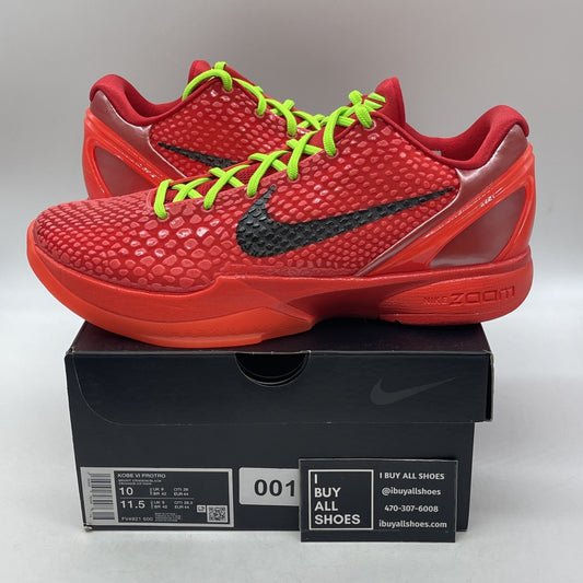Size 10 - Nike Kobe 6 Protro Low Reverse Grinch (FV4921-600)