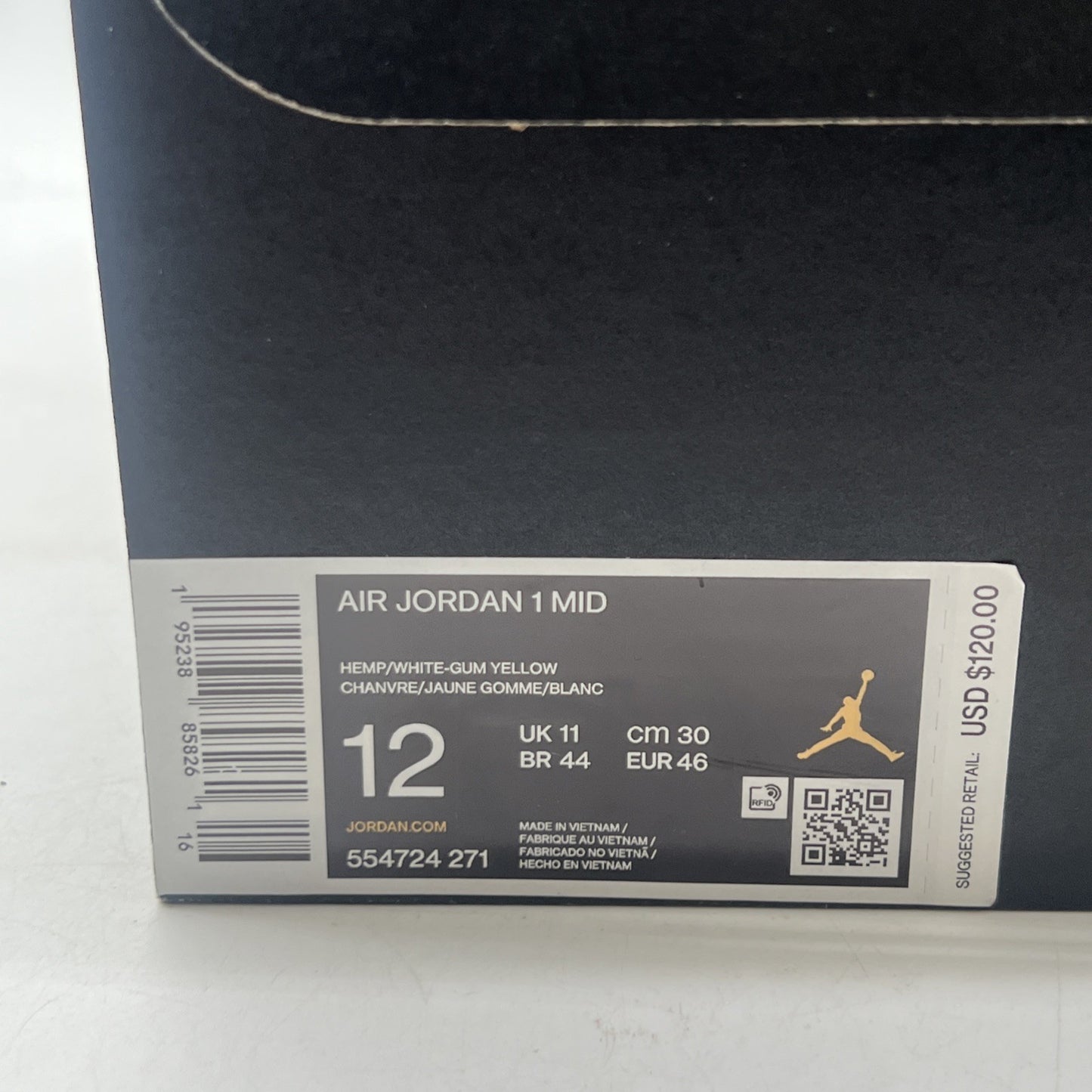 Size 12 - Air Jordan 1 Mid Tan Gum (554724-271)